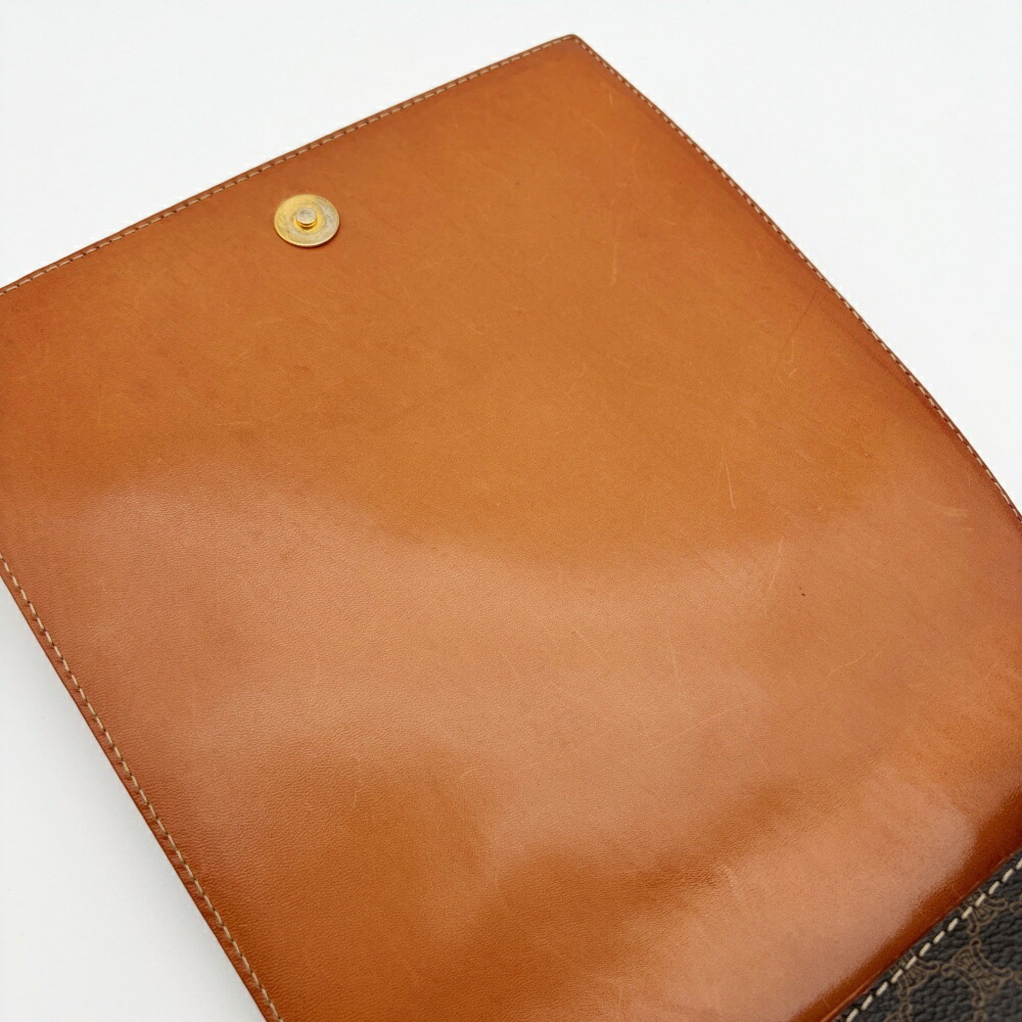 Celine Brown Camel Pvc Leather Backpack (Pre-Owned)