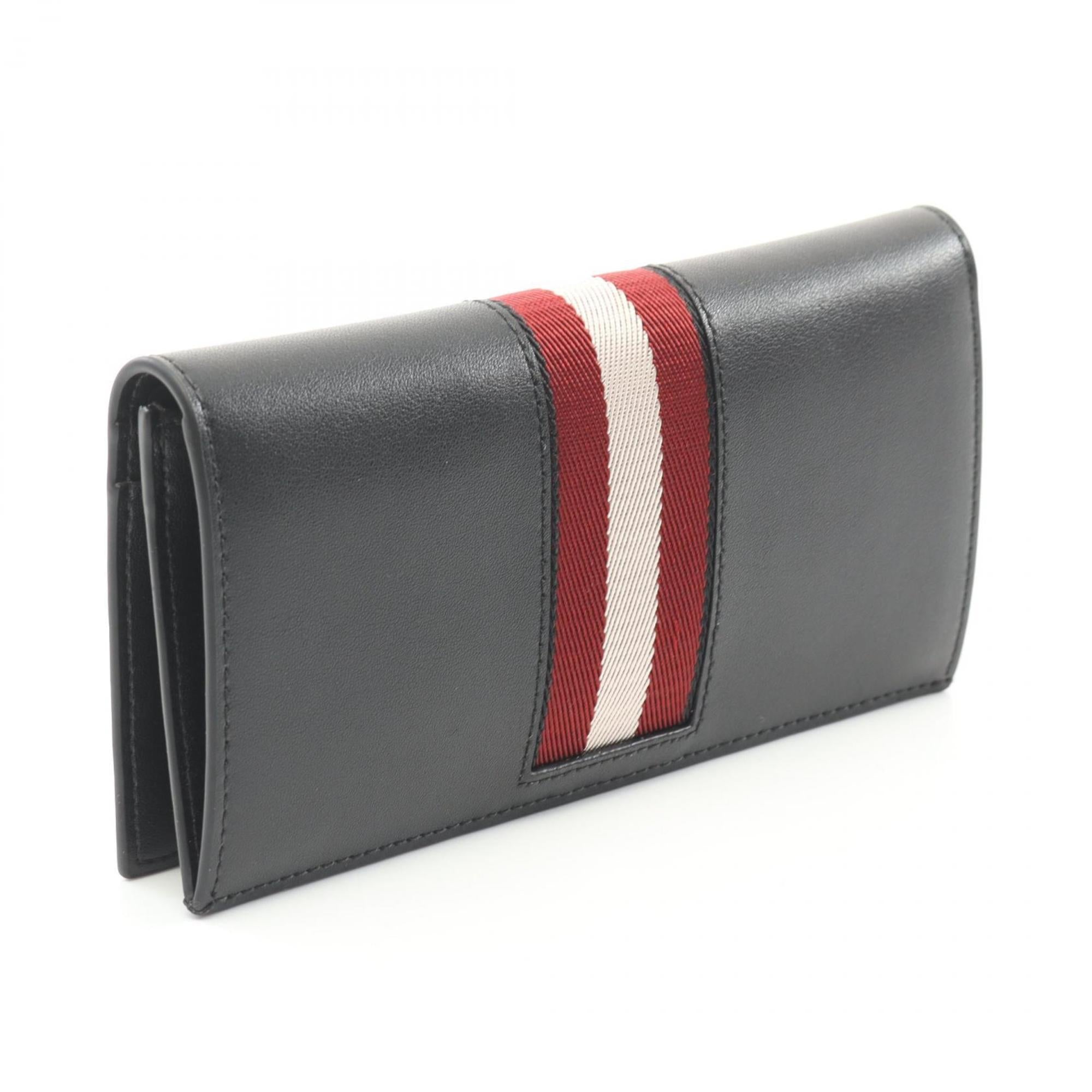 Bally Black Leather Long Wallet (Bi-Fold) (Pre-Owned)