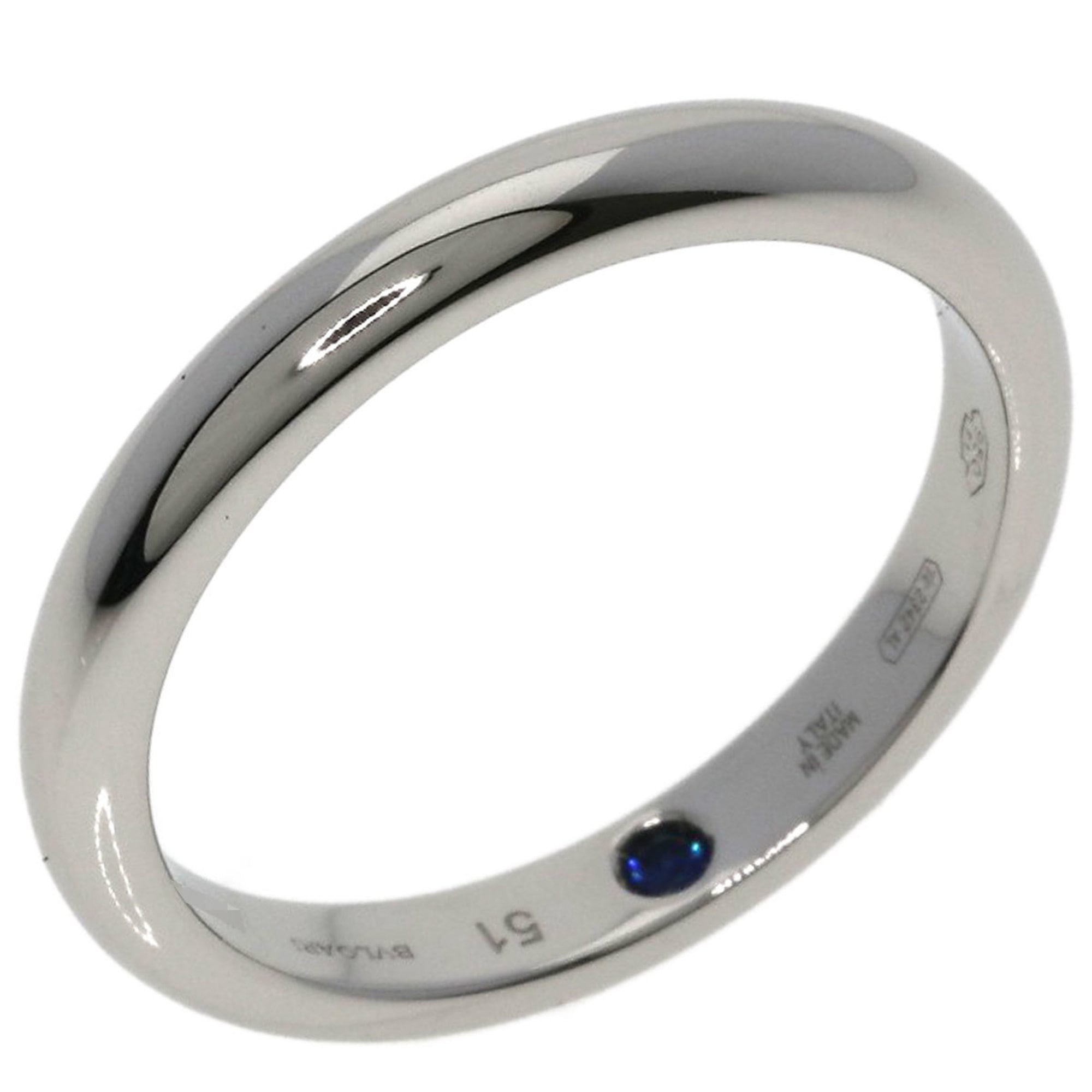 Bvlgari Silver Platinum 950 Band Ring (Pre-Owned)