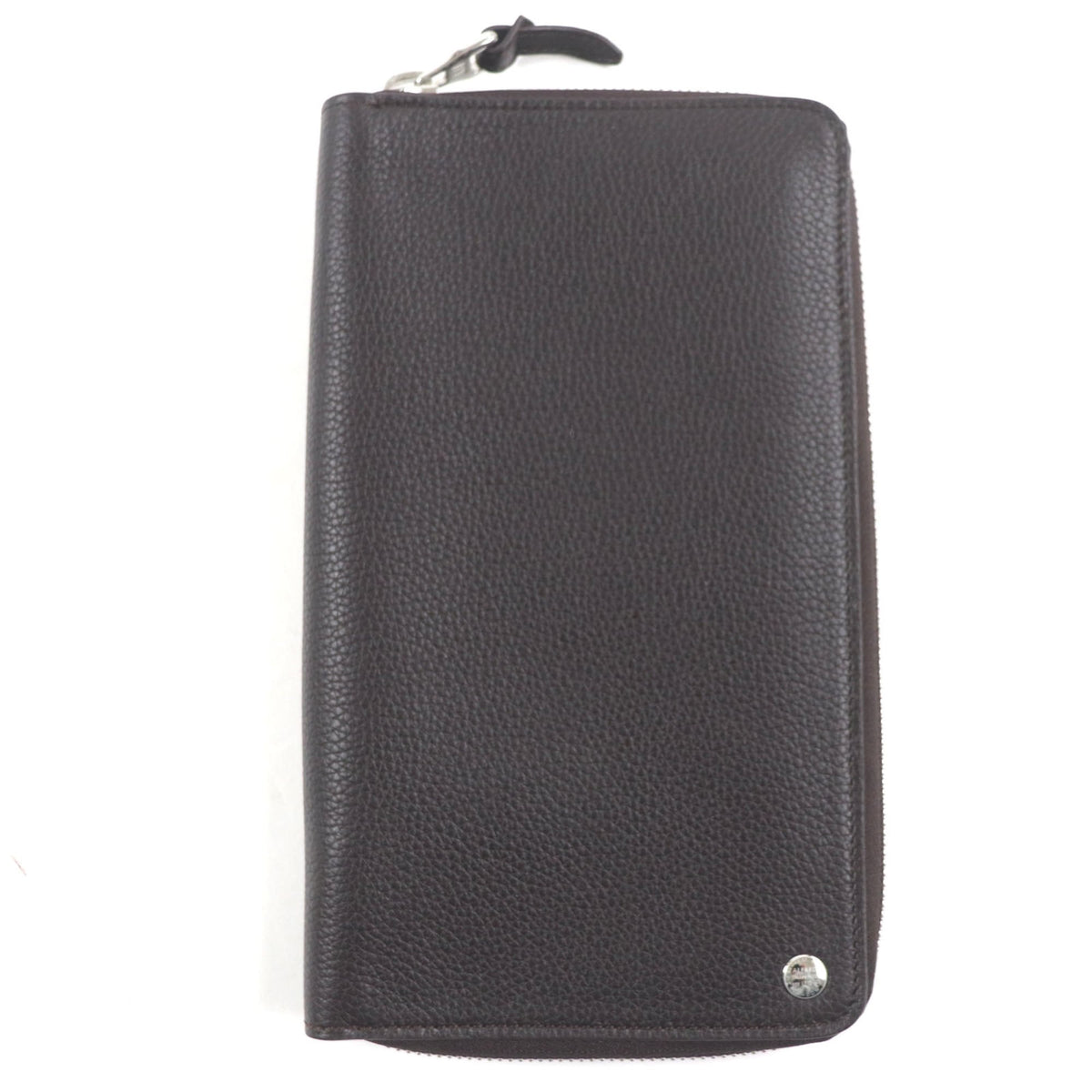 Dunhill Dark Brown Leather Long Wallet (Bi-Fold) (Pre-Owned)