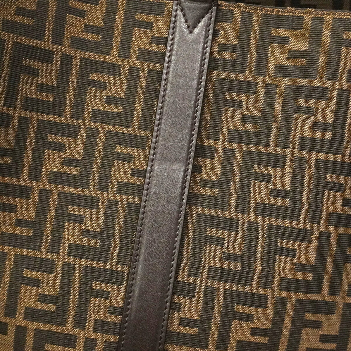 Fendi Brown Nylon Canvas Tote Bag (Pre-Owned)