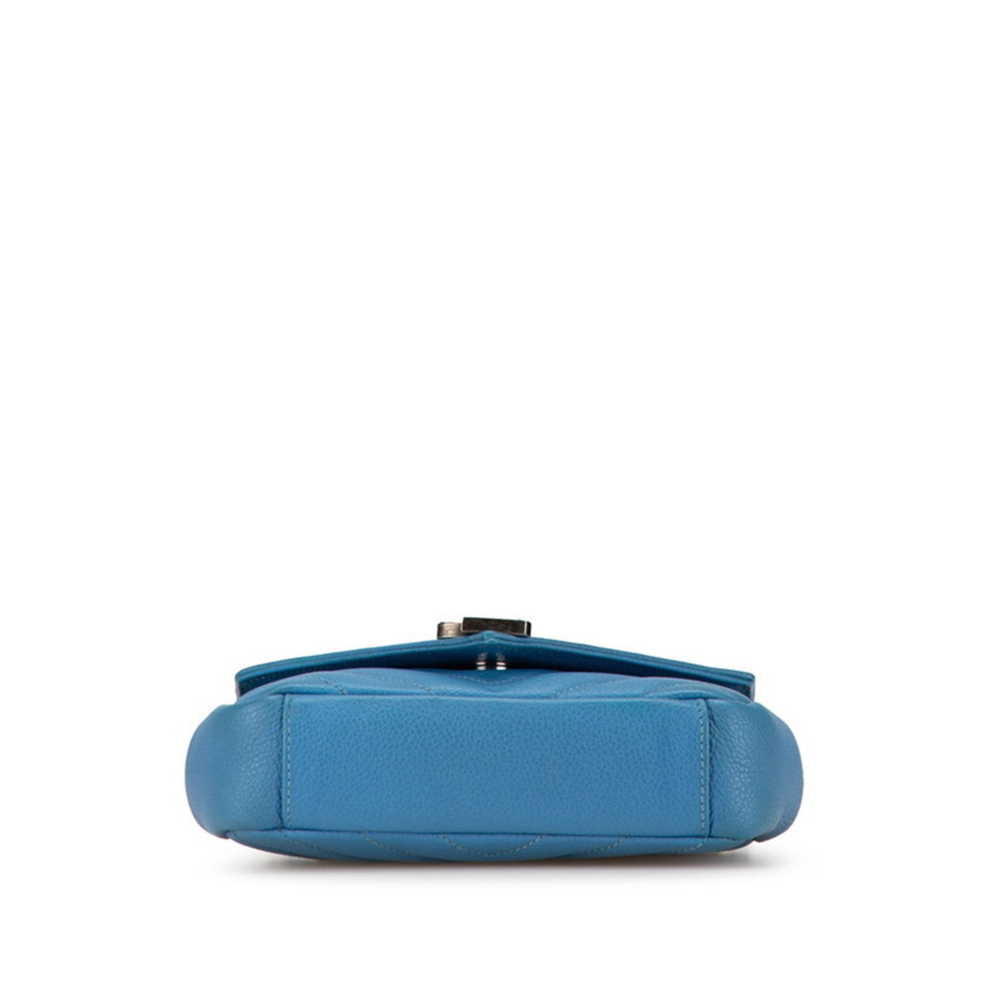Saint Laurent Blue Leather Shoulder Bag (Pre-Owned)