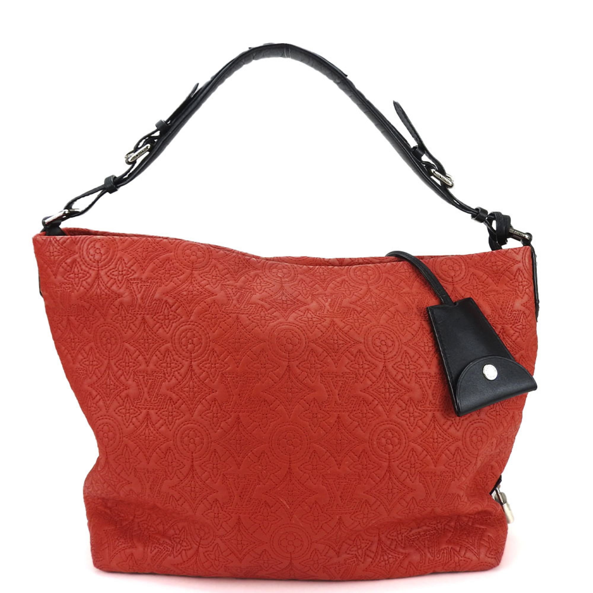Louis Vuitton Black Red Color Monogram Shoulder Bag (Pre-Owned)