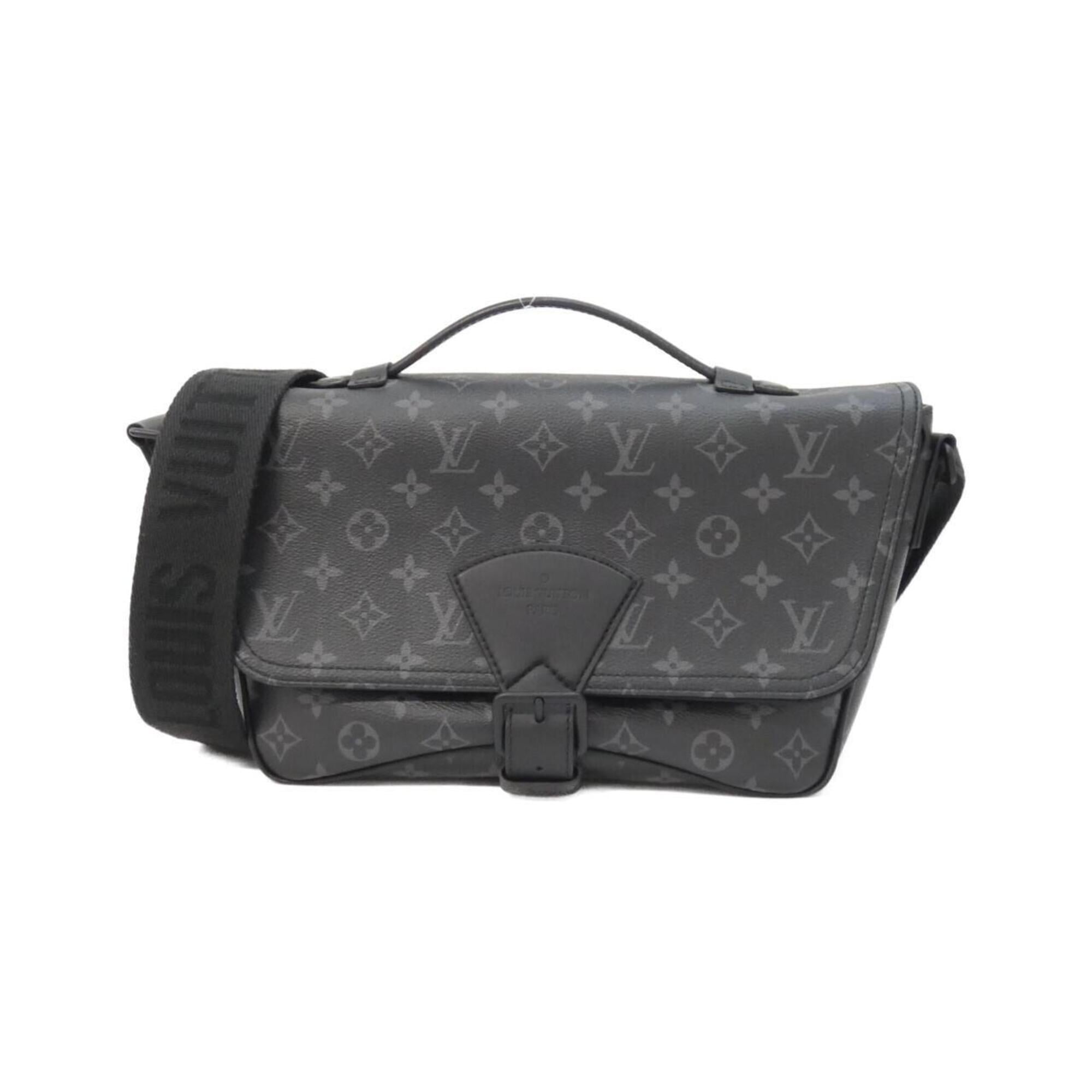 Louis Vuitton Black Coated Canvas Shoulder Bag (Pre-Owned)