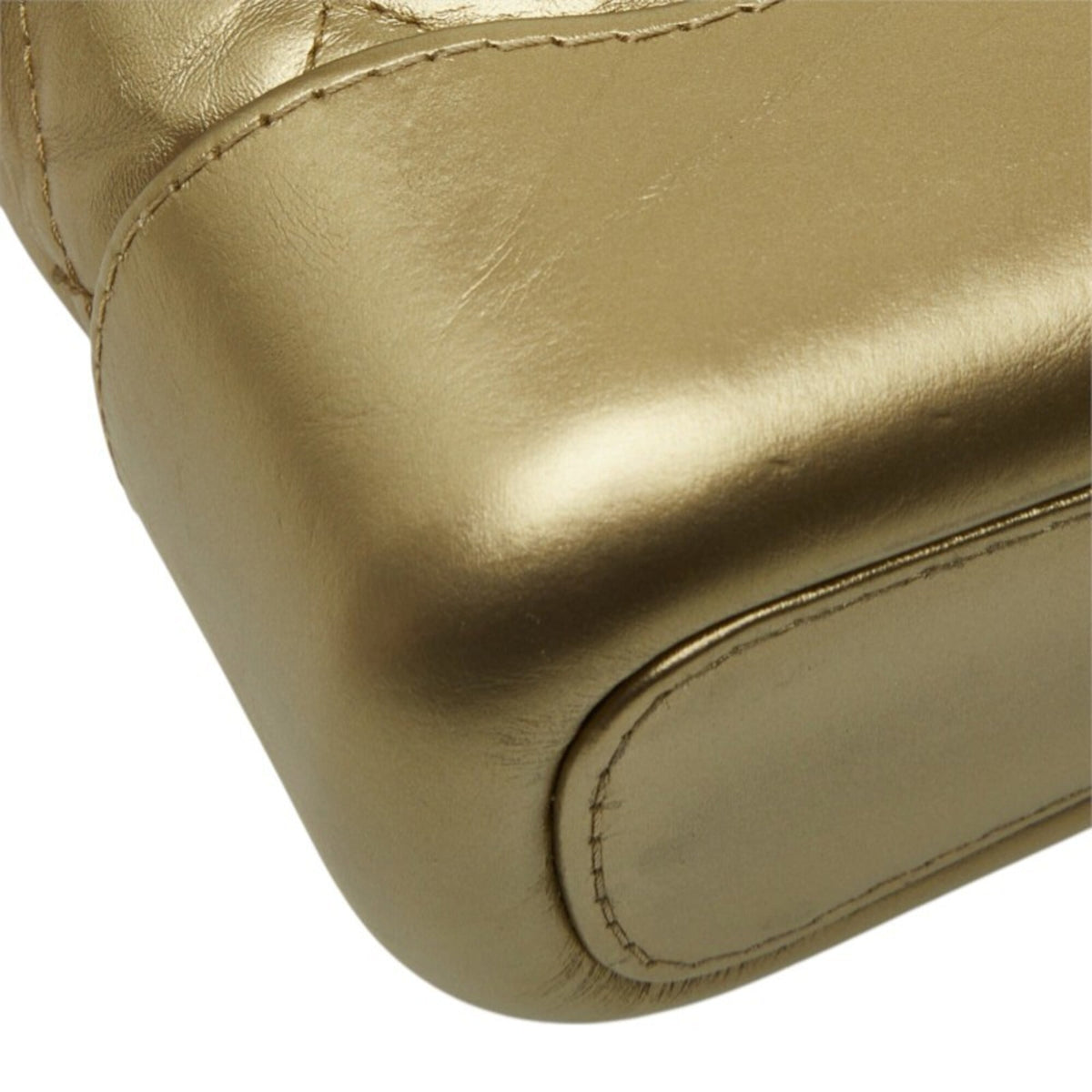Chanel Gold Leather Shoulder Bag (Pre-Owned)