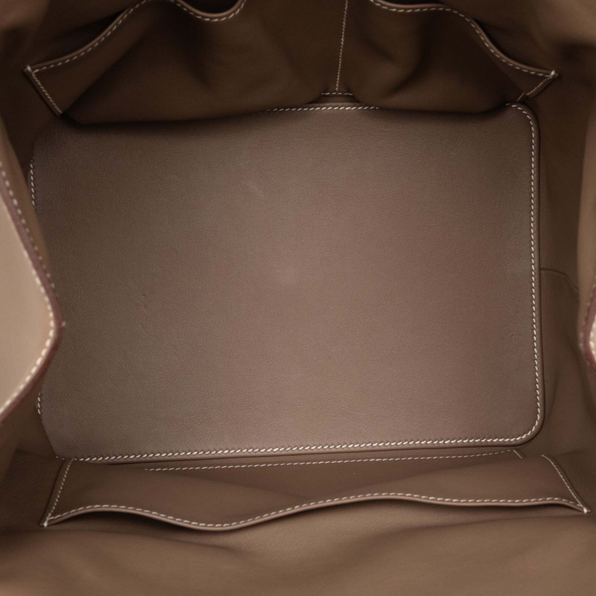 Hermes Etoupe Gray Swift Leather Handbag Shoulder Bag (Pre-Owned)