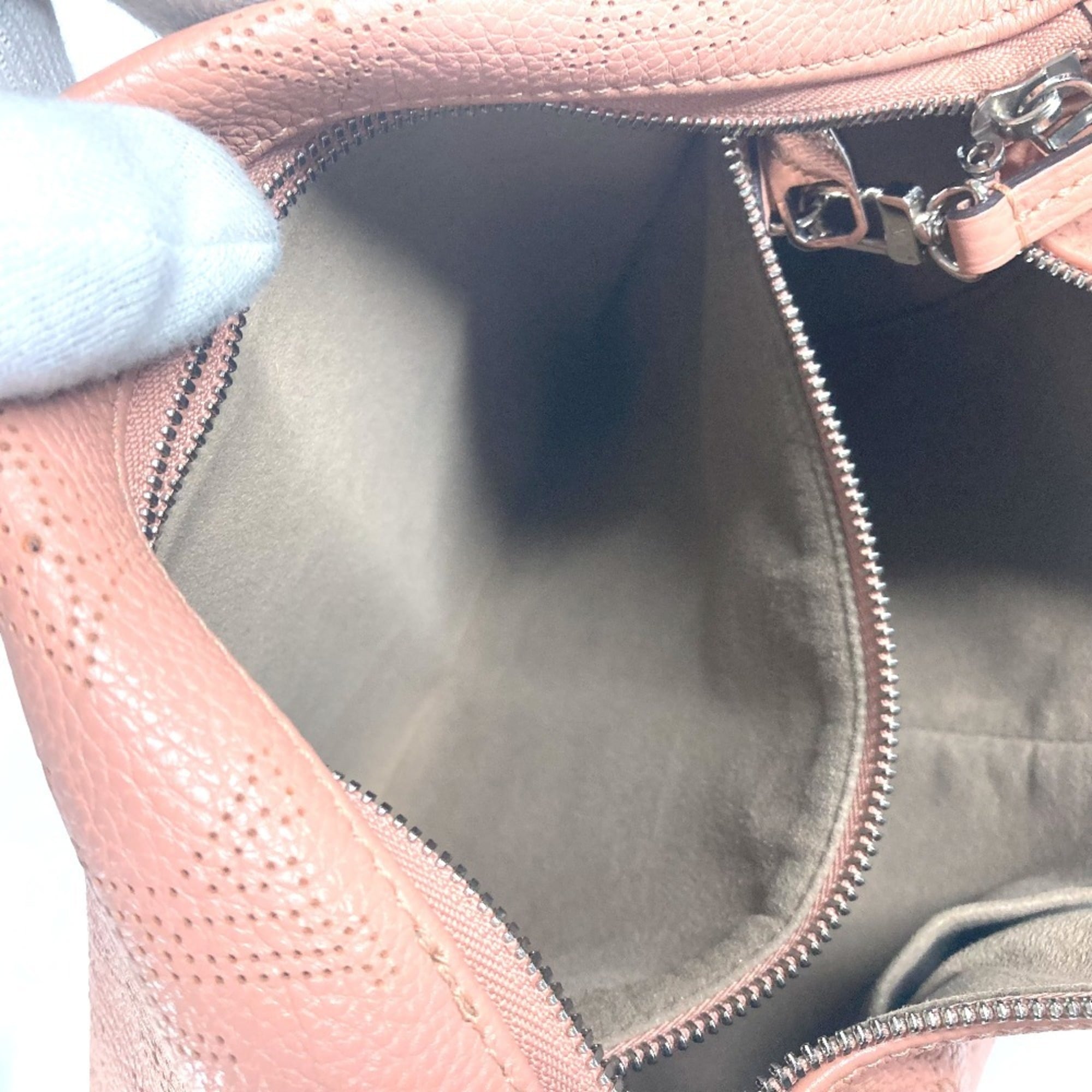 Louis Vuitton Pink Rose Mahina Leather Handbag Shoulder Bag Tote Bag (Pre-Owned)
