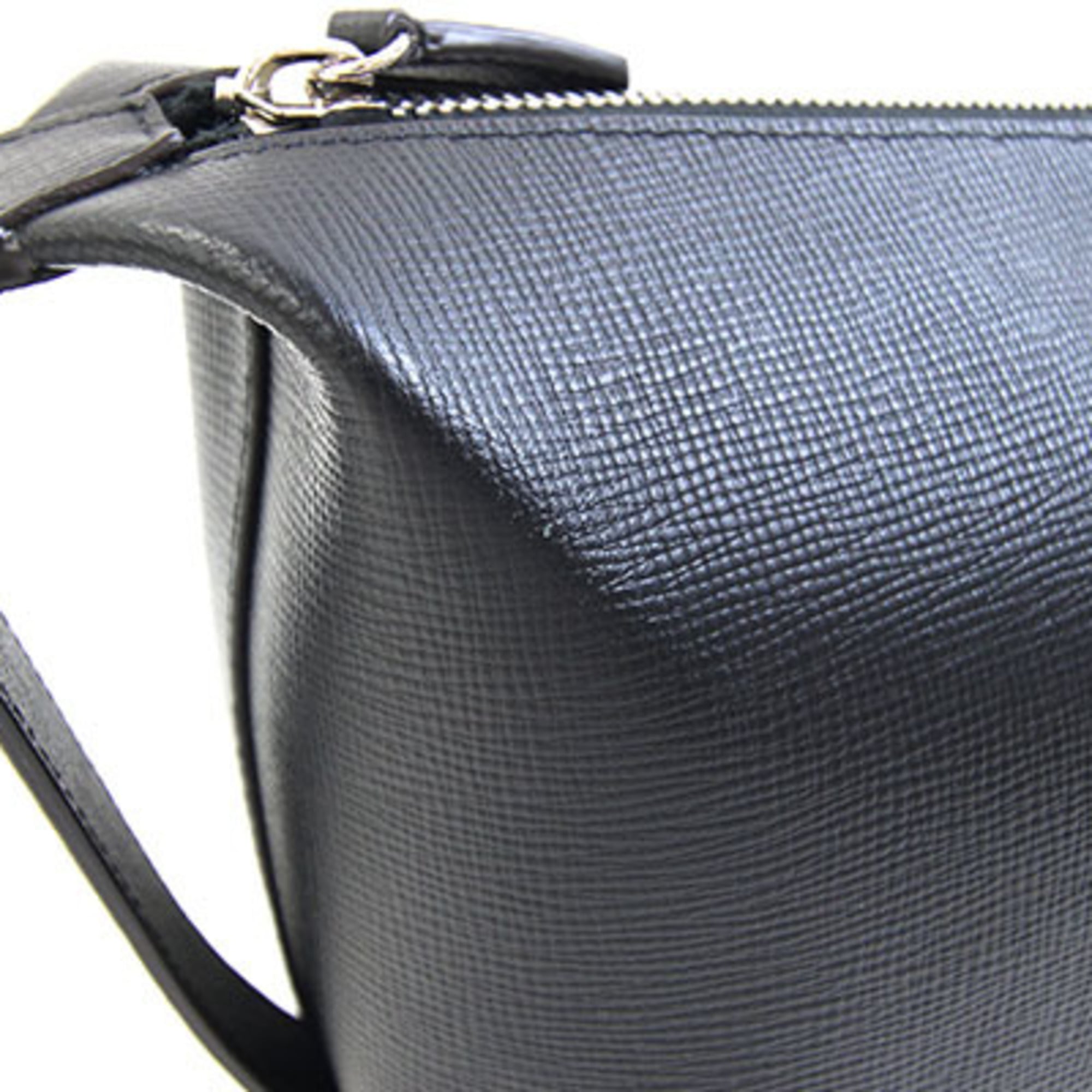 Cartier Black Leather Clutch Bag Handbag Pouch (Pre-Owned)