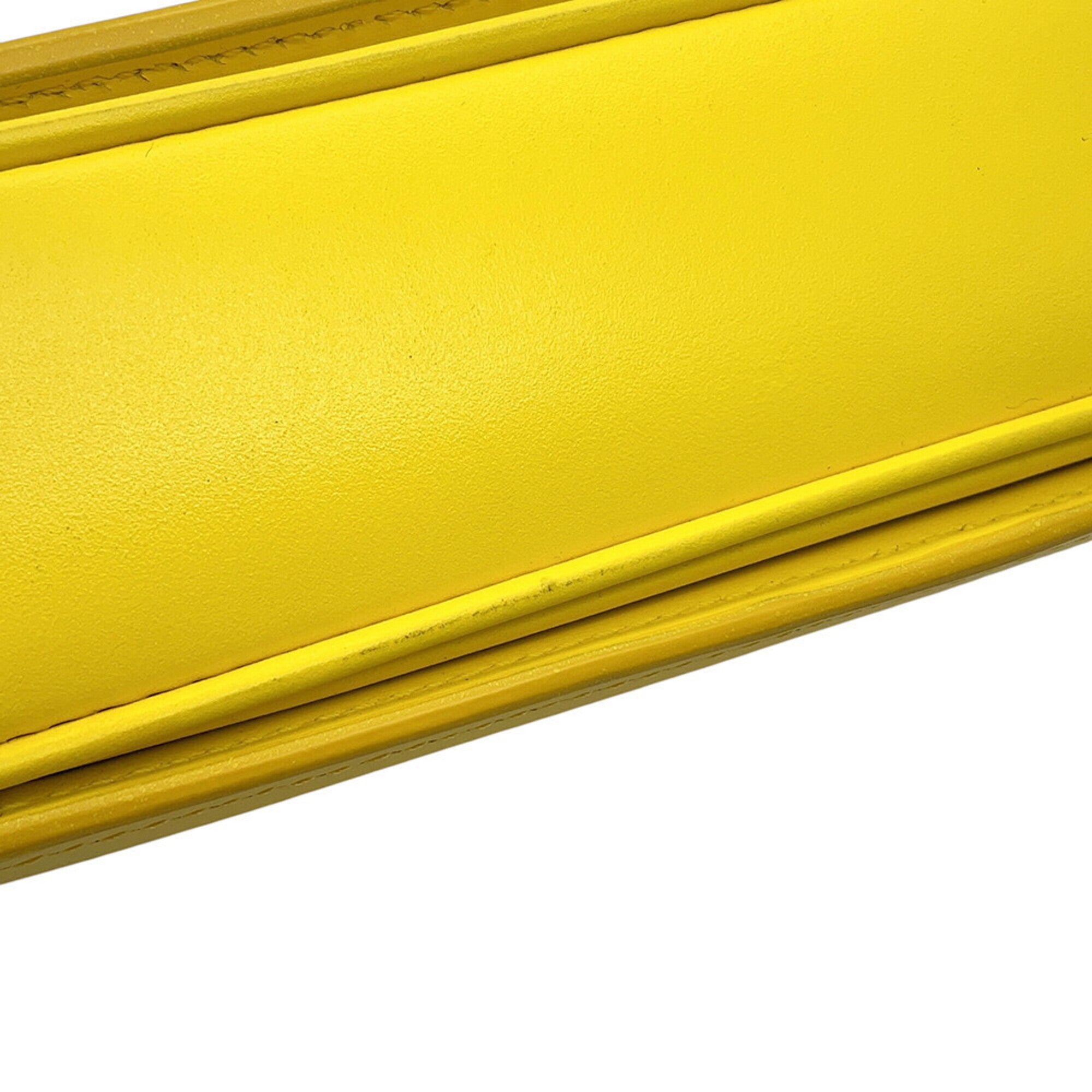 Celine Yellow Leather Shoulder Bag (Pre-Owned)