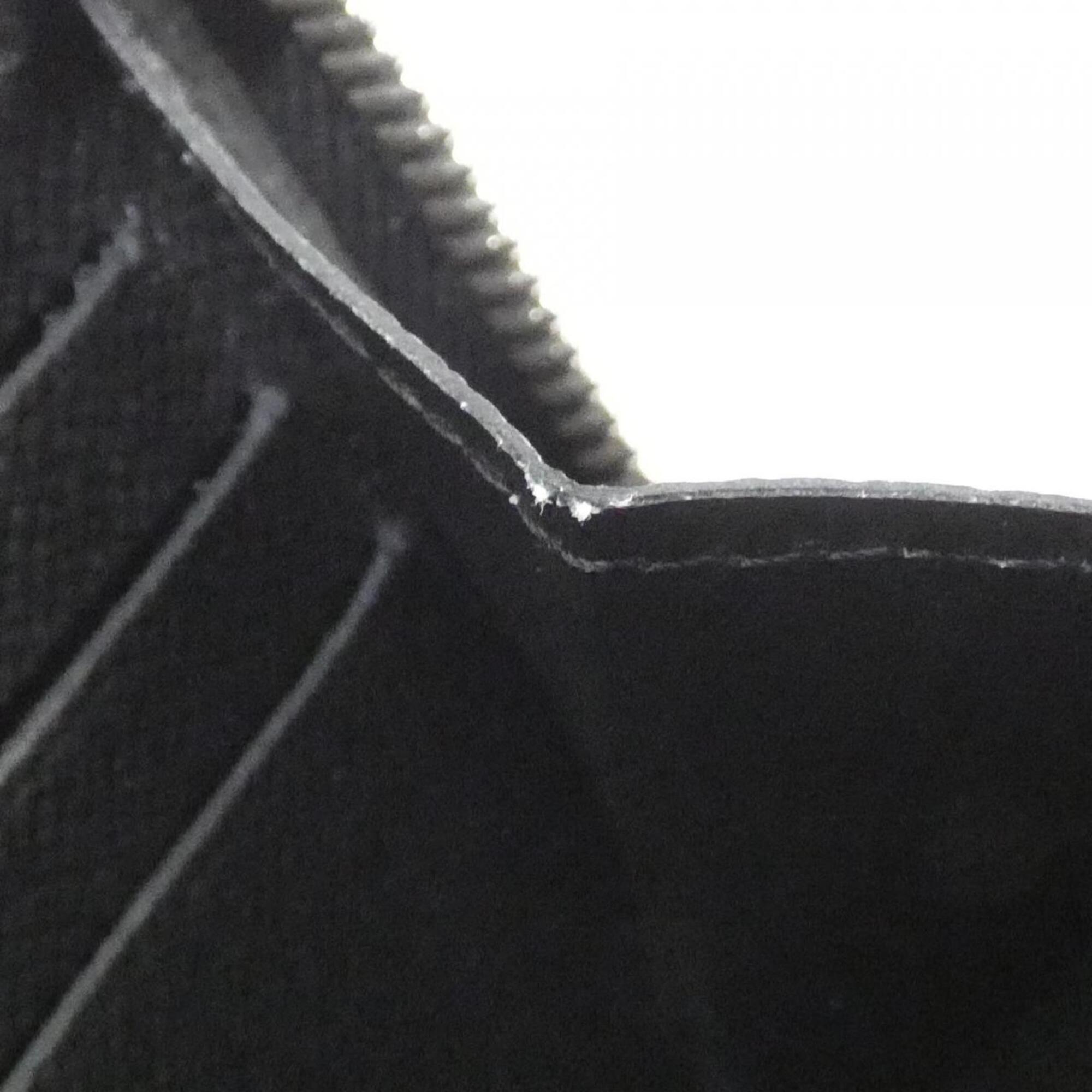 Louis Vuitton Black Leather Long Wallet (Bi-Fold) (Pre-Owned)