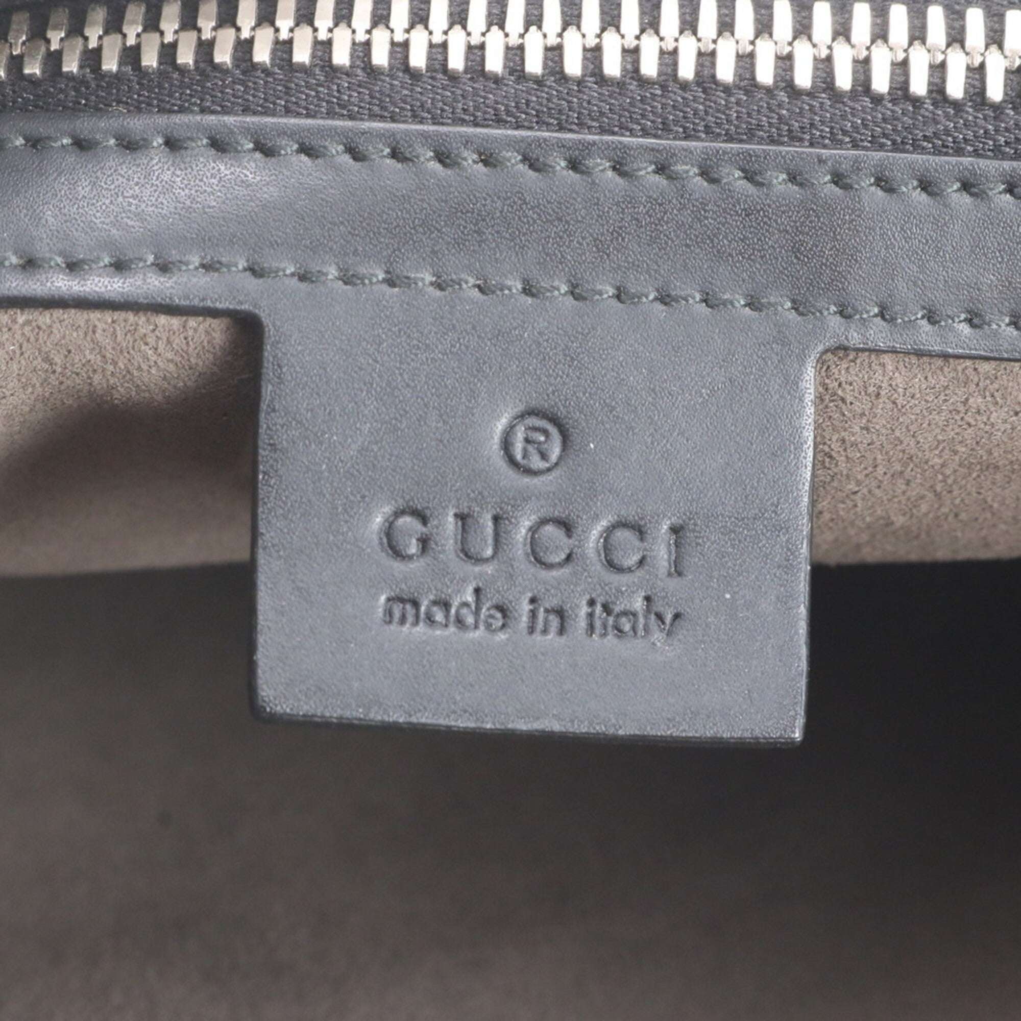 Gucci Brown Leather Coated Canvas Handbag Pouch (Pre-Owned)