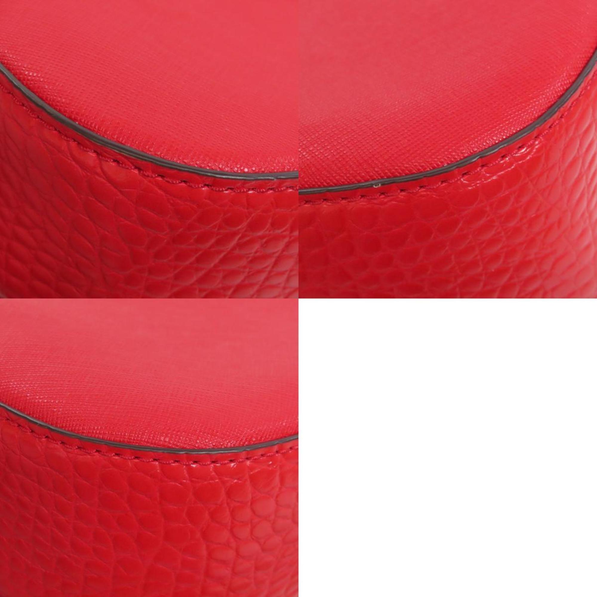 Michael Kors Red Color Leather Shoulder Bag (Pre-Owned)