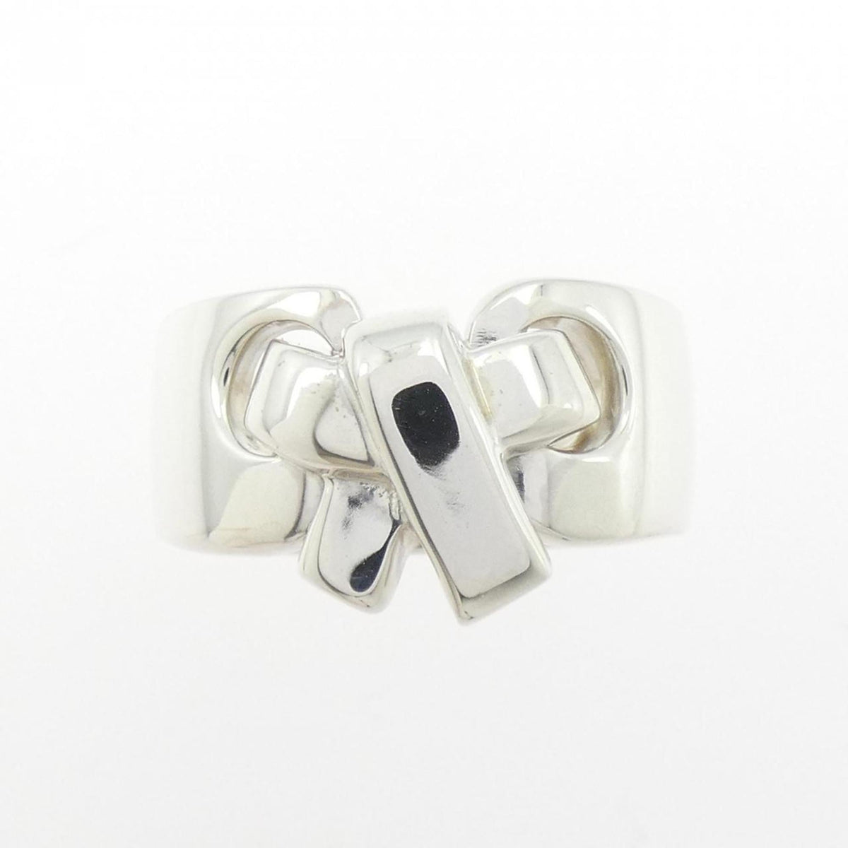 Hermes Silver 925 Band Ring (Pre-Owned)