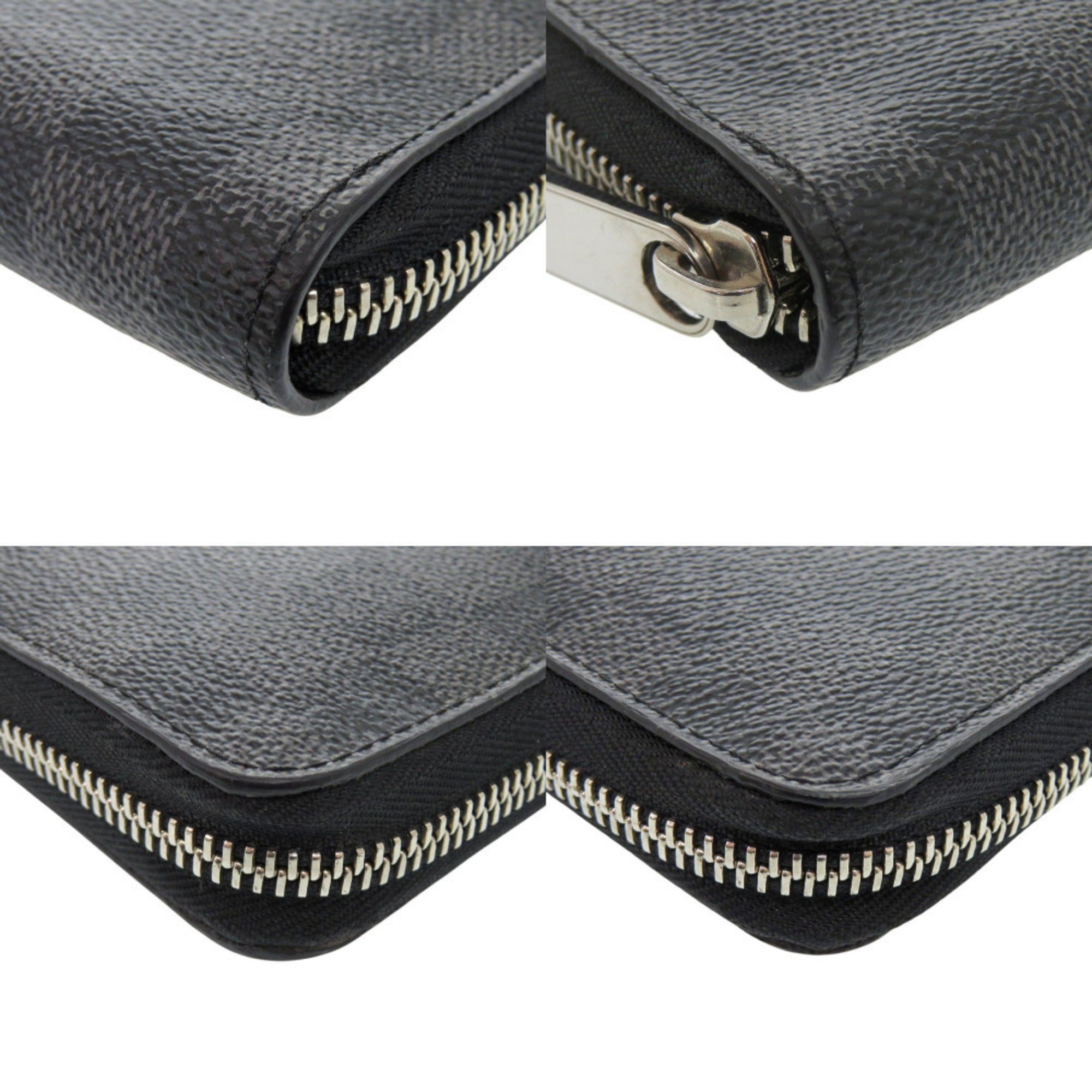 Louis Vuitton Black Gray Damier Graphite Canvas Long Wallet (Bi-Fold) (Pre-Owned)