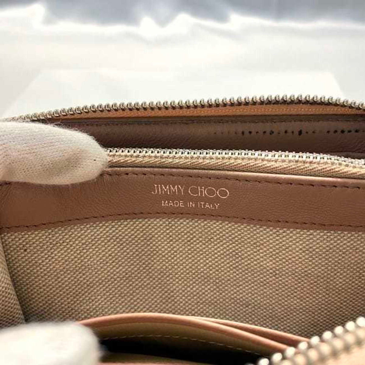 Jimmy Choo Pink Beige Leather Wallet (Bi-Fold) (Pre-Owned)