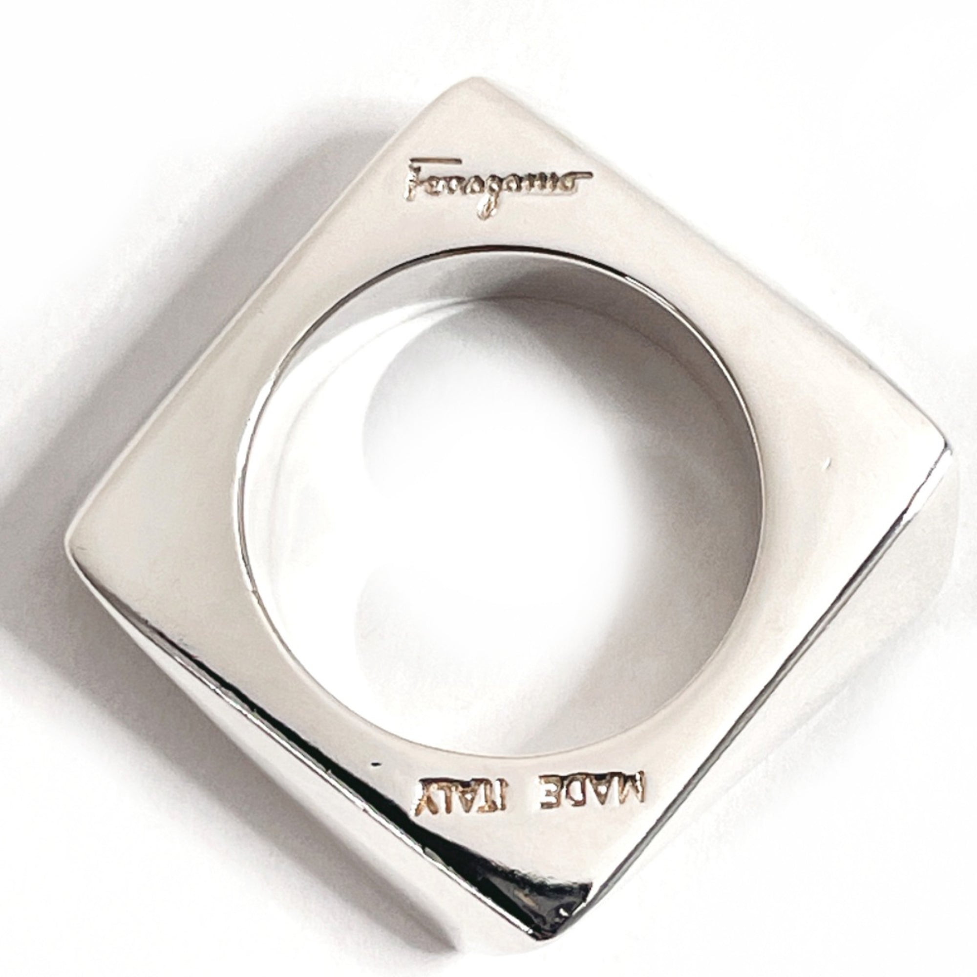 Salvatore Ferragamo Silver Silver 925 Band Ring (Pre-Owned)