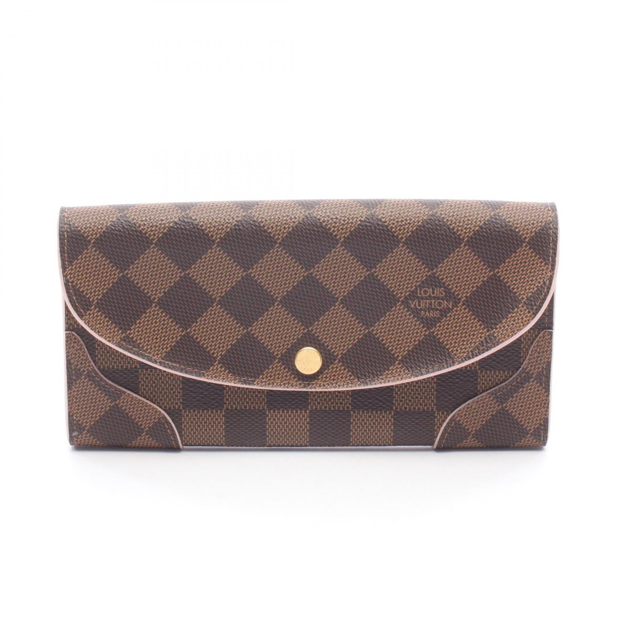 Louis Vuitton Brown Damier Canvas Rose Ballerine Coated Canvas Long Wallet (Bi-Fold) (Pre-Owned)
