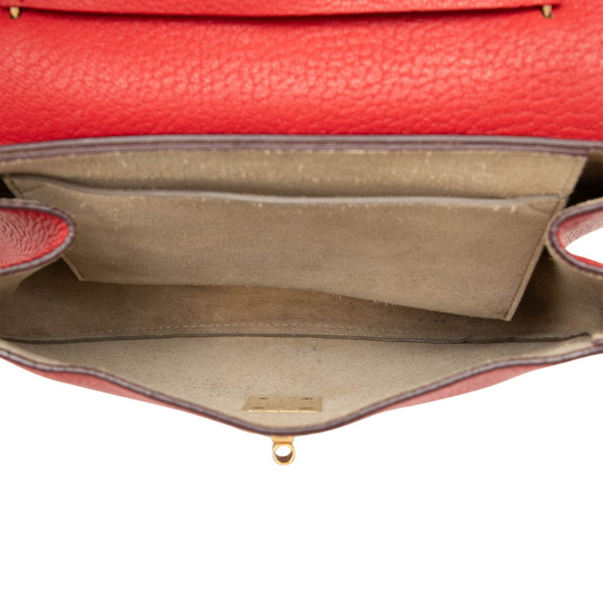 Chloé Gold Red Color Leather Shoulder Bag (Pre-Owned)