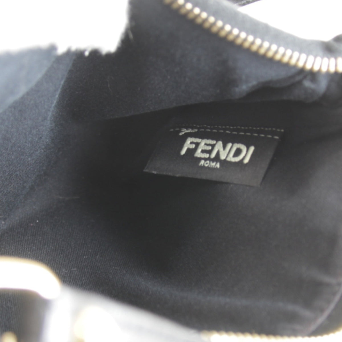 Fendi Black Leather Pouch Shoulder Bag (Pre-Owned)