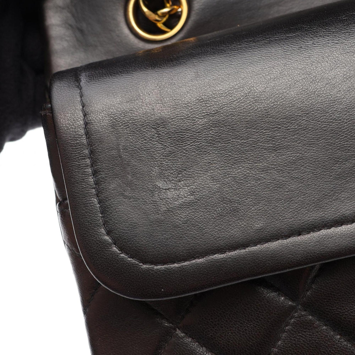 Chanel Black Leather Handbag Shoulder Bag (Pre-Owned)
