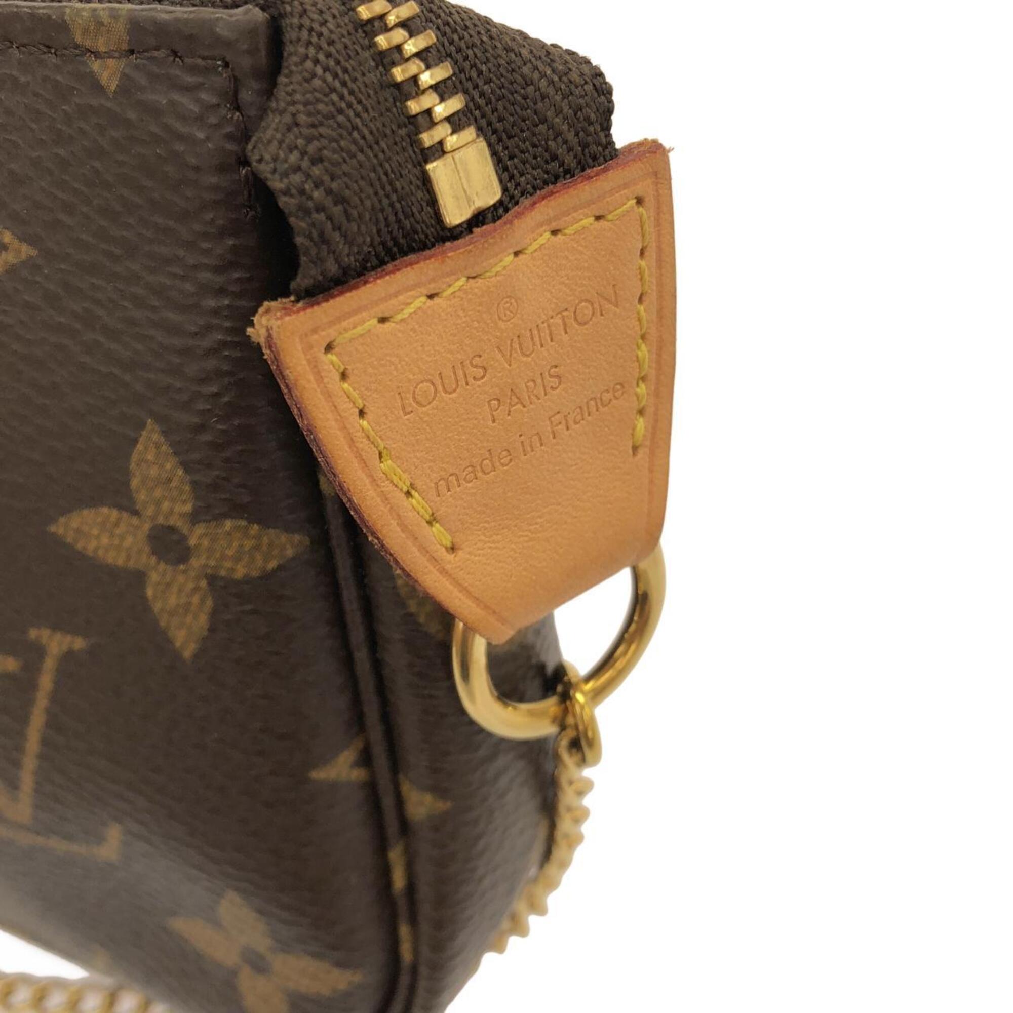 Louis Vuitton Marron Coated Canvas Pochette Pouch (Pre-Owned)