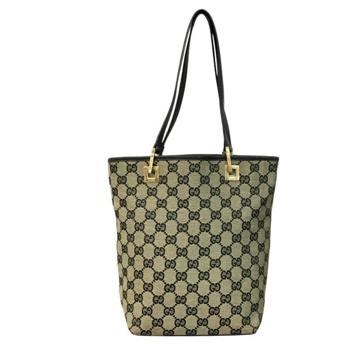 Gucci Gg Canvas Black Tote Bag (Pre-Owned)
