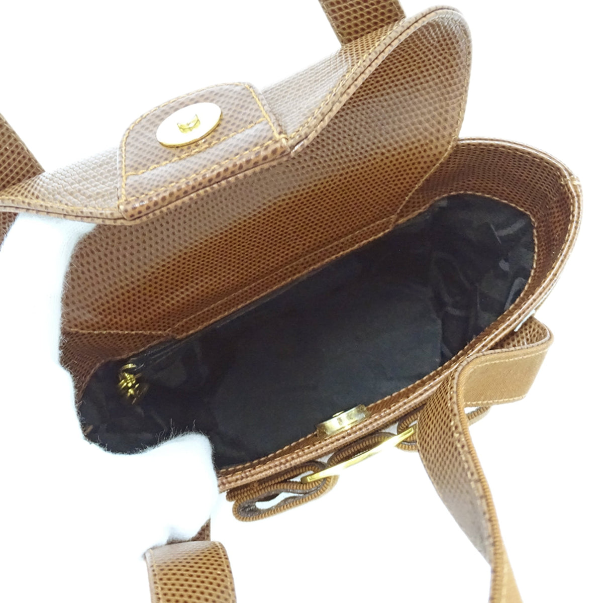 Salvatore Ferragamo Brown Leather Handbag (Pre-Owned)