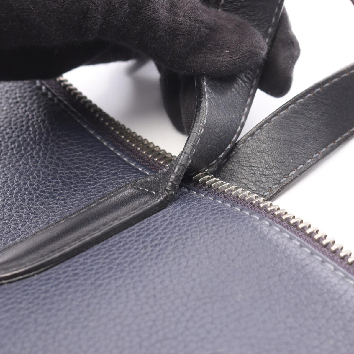 Loewe Black Navy Leather Briefcase Handbag (Pre-Owned)