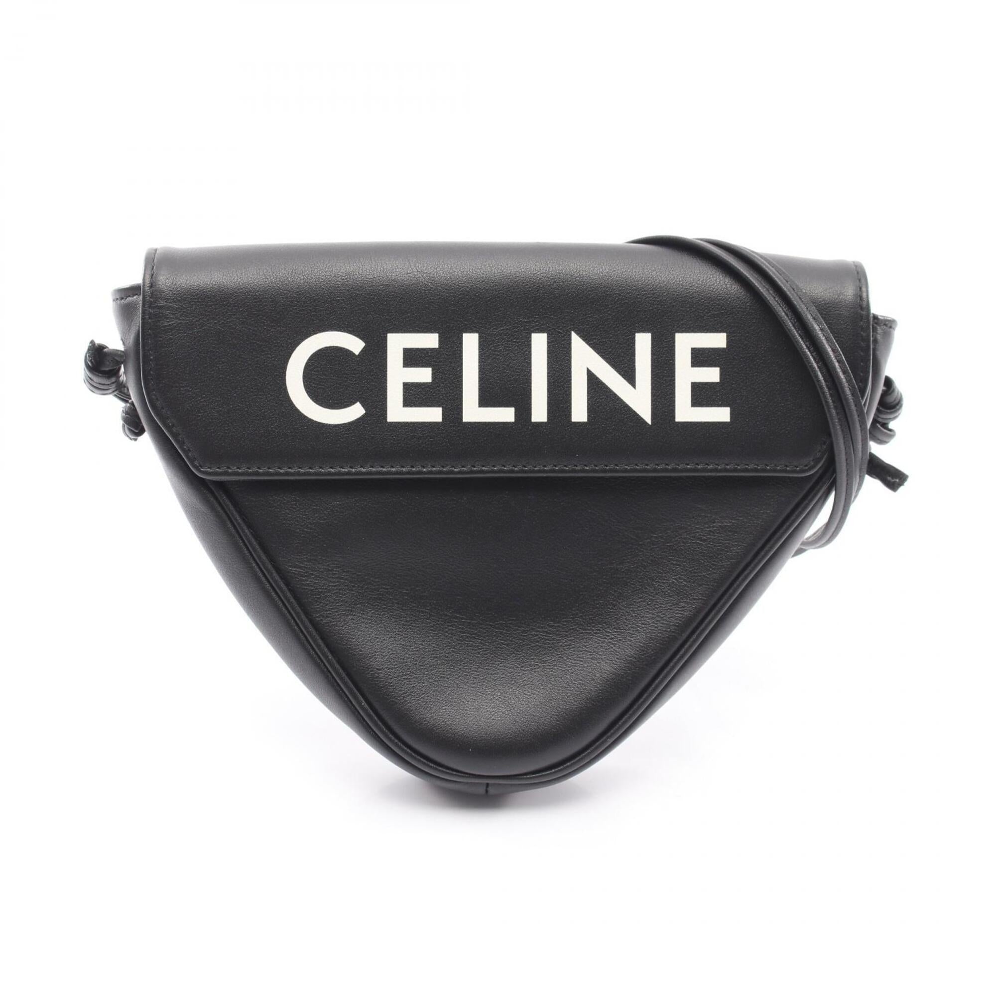 Celine Black Leather Handbag Shoulder Bag (Pre-Owned)