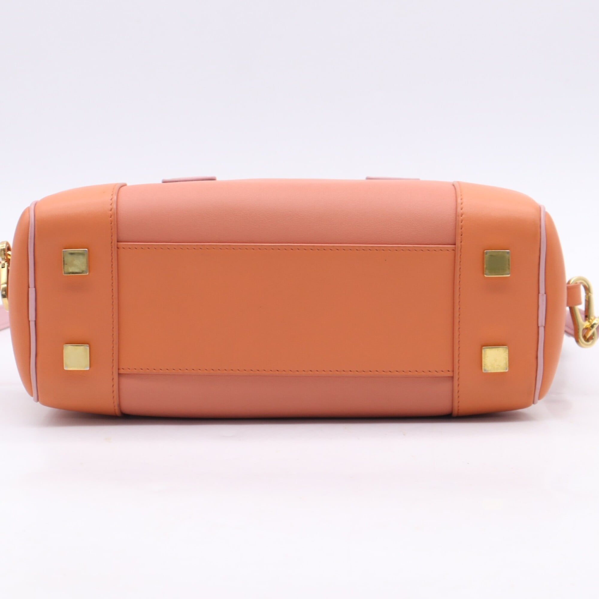 Loewe Amazona Orange Pink Leather Handbag Shoulder Bag (Pre-Owned)
