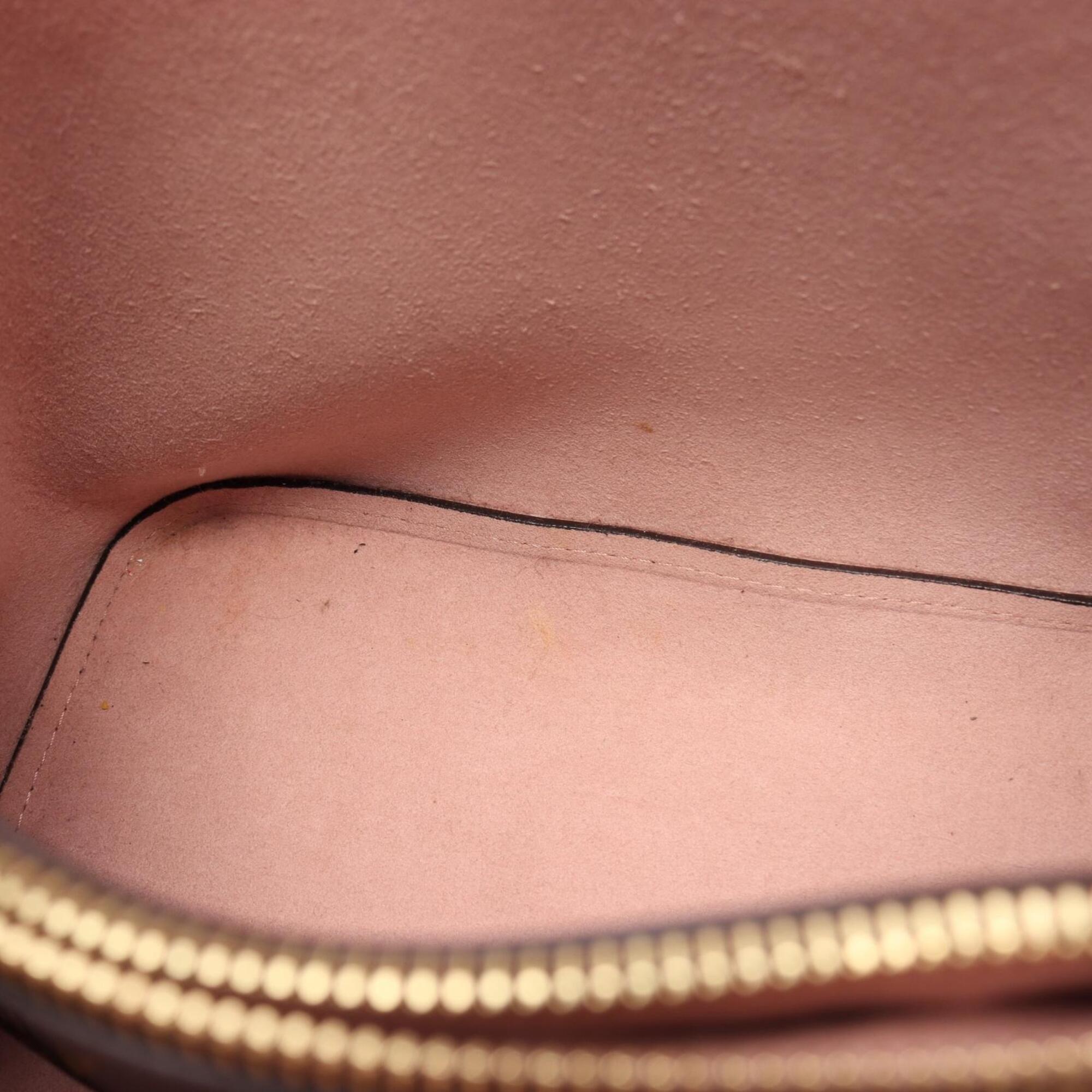 Louis Vuitton Brown Pink Coated Canvas Leather Handbag Shoulder Bag (Pre-Owned)