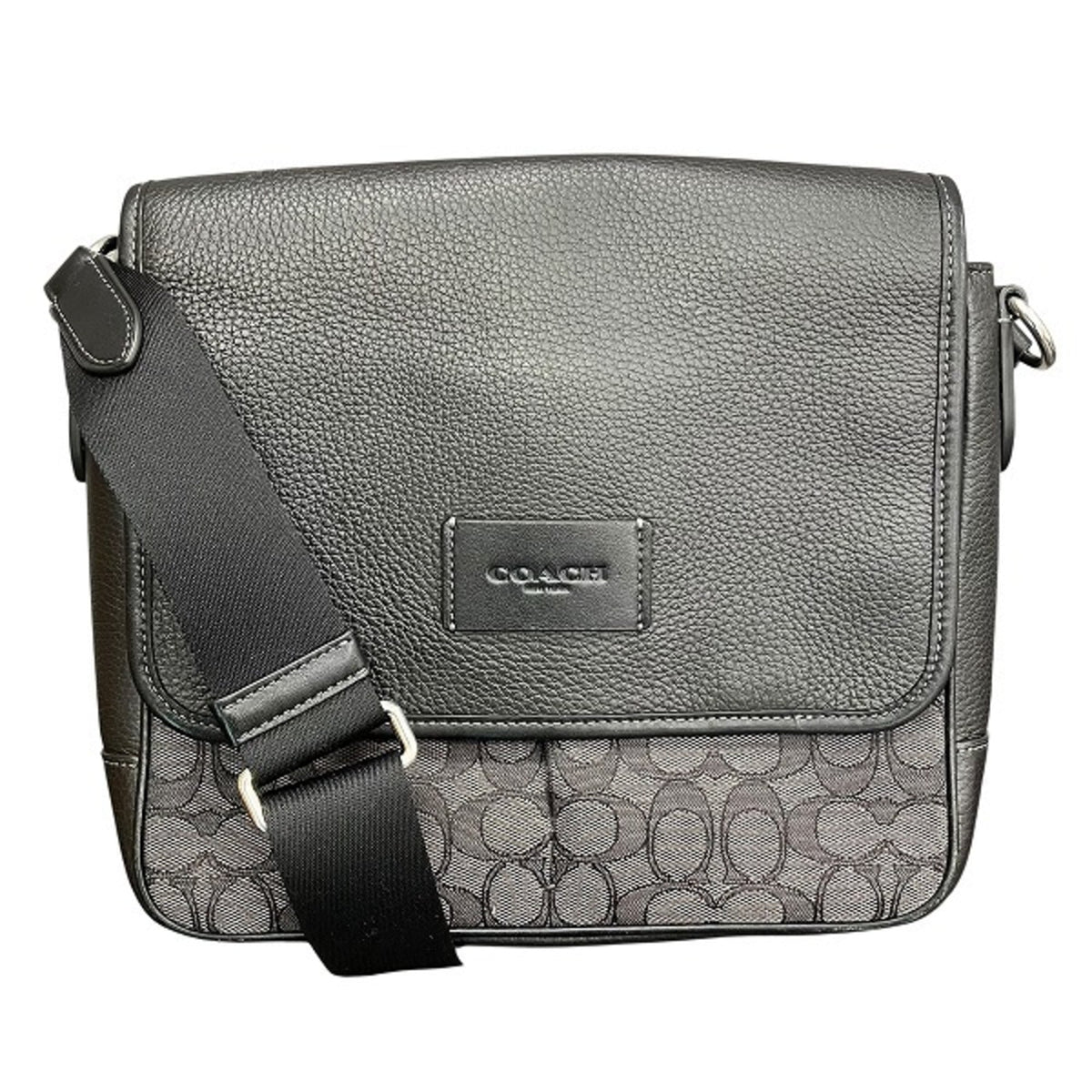 Coach Black Signature Line Shoulder Bag (Pre-Owned)