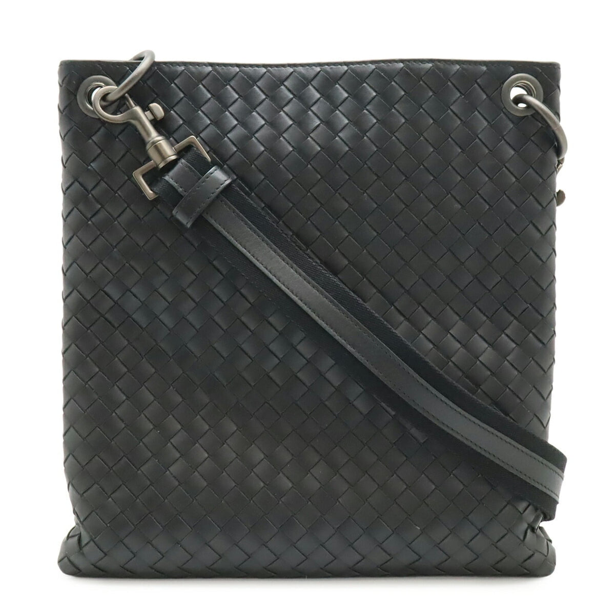 Bottega Veneta Black Leather Shoulder Bag (Pre-Owned)
