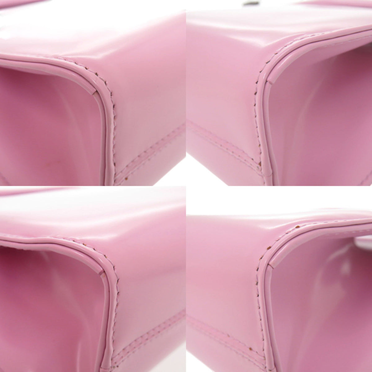 Salvatore Ferragamo Gancini Pink Patent Leather Handbag Shoulder Bag (Pre-Owned)