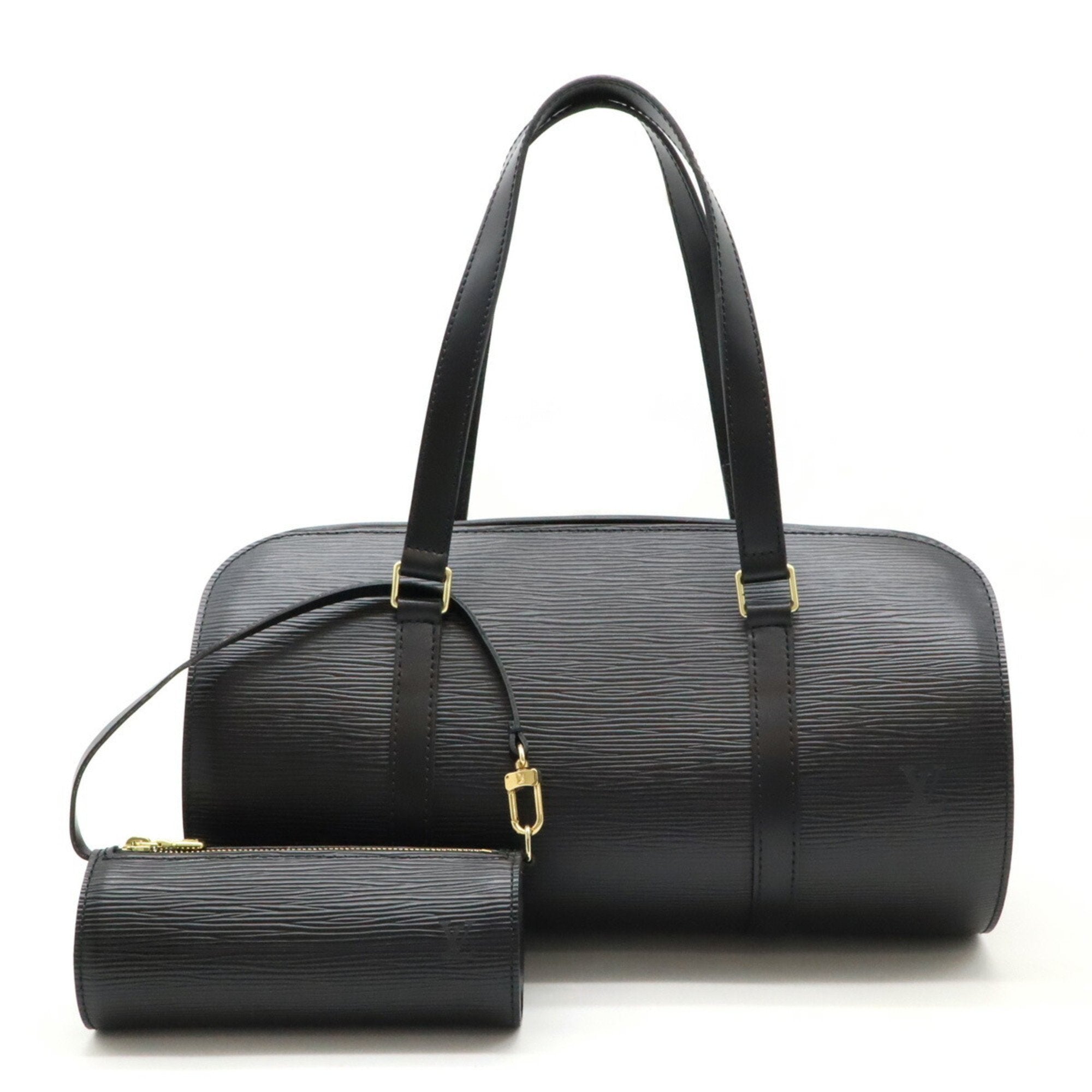 Louis Vuitton Black Noir Epi Leather Handbag Pouch Shoulder Bag (Pre-Owned)