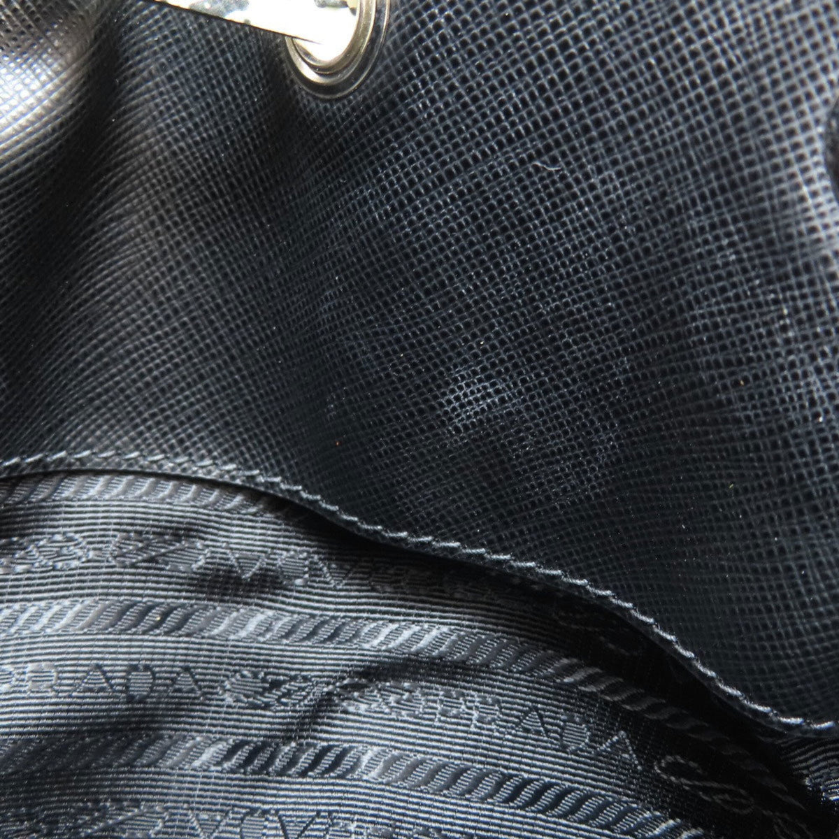 Prada Black White Nylon Backpack (Pre-Owned)