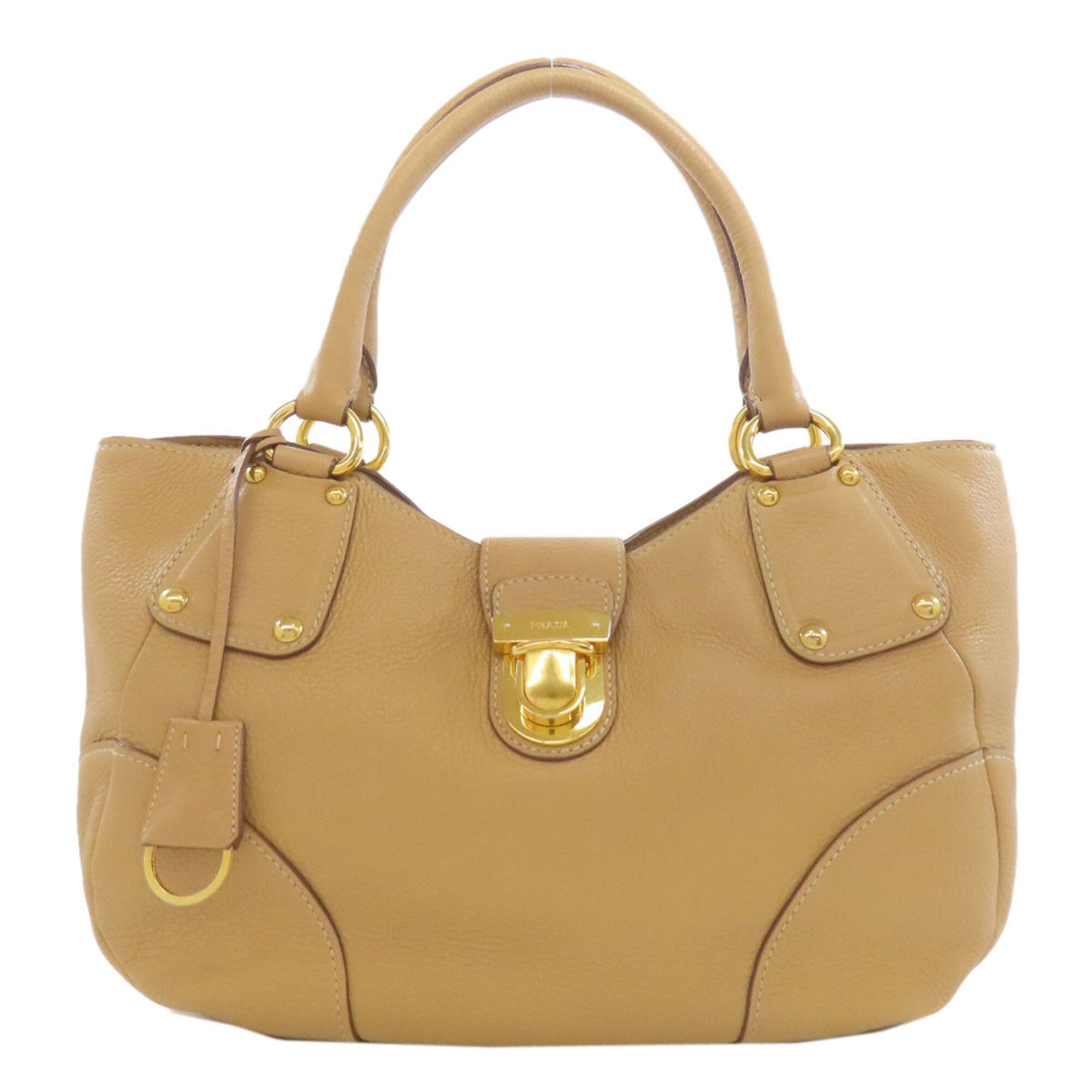 Prada Beige Leather Handbag (Pre-Owned)