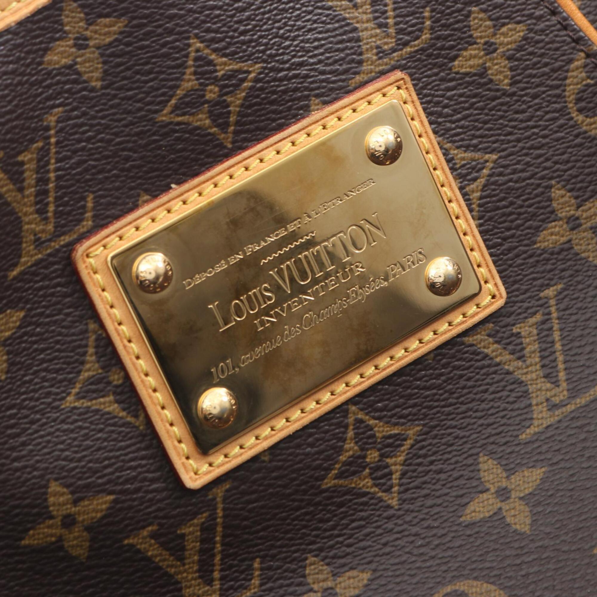 Louis Vuitton Brown Coated Canvas Leather Handbag Shoulder Bag (Pre-Owned)
