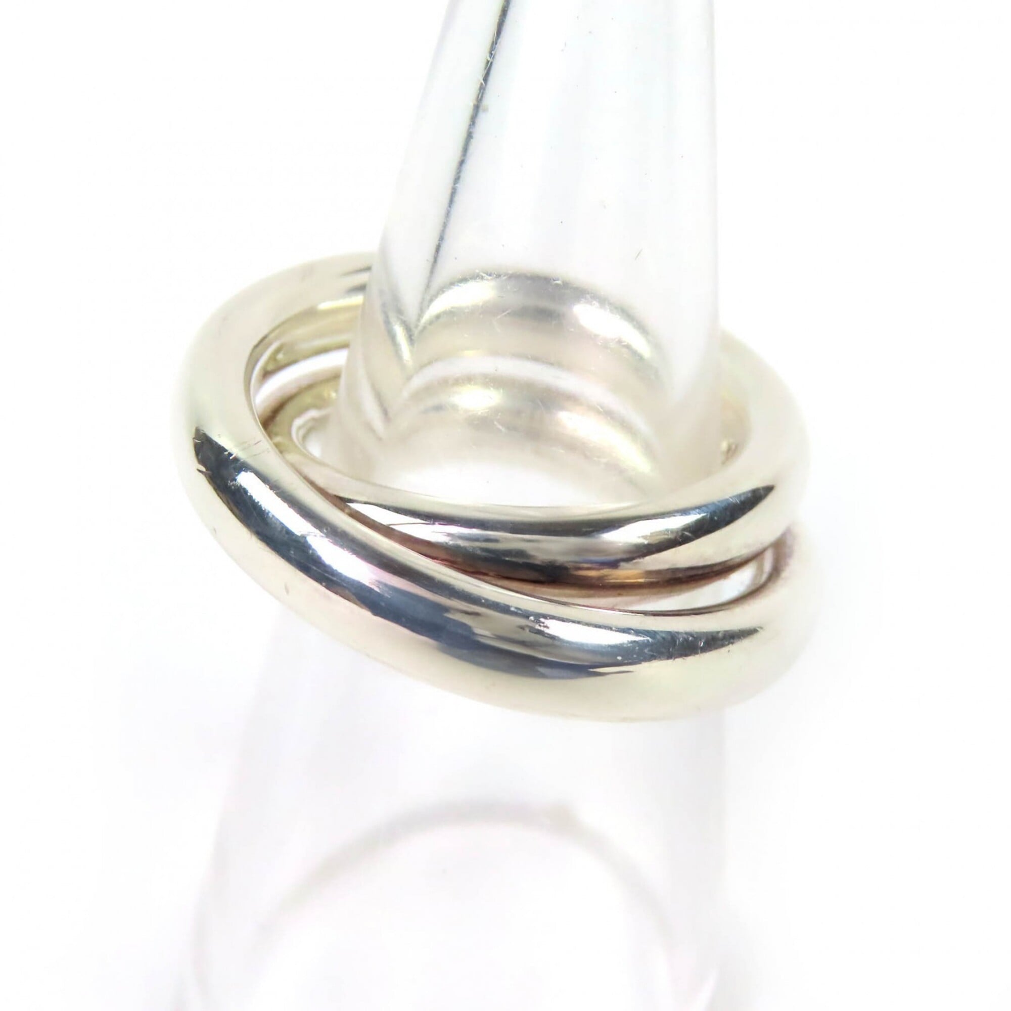 Hermes Silver Silver 925 Band Ring (Pre-Owned)