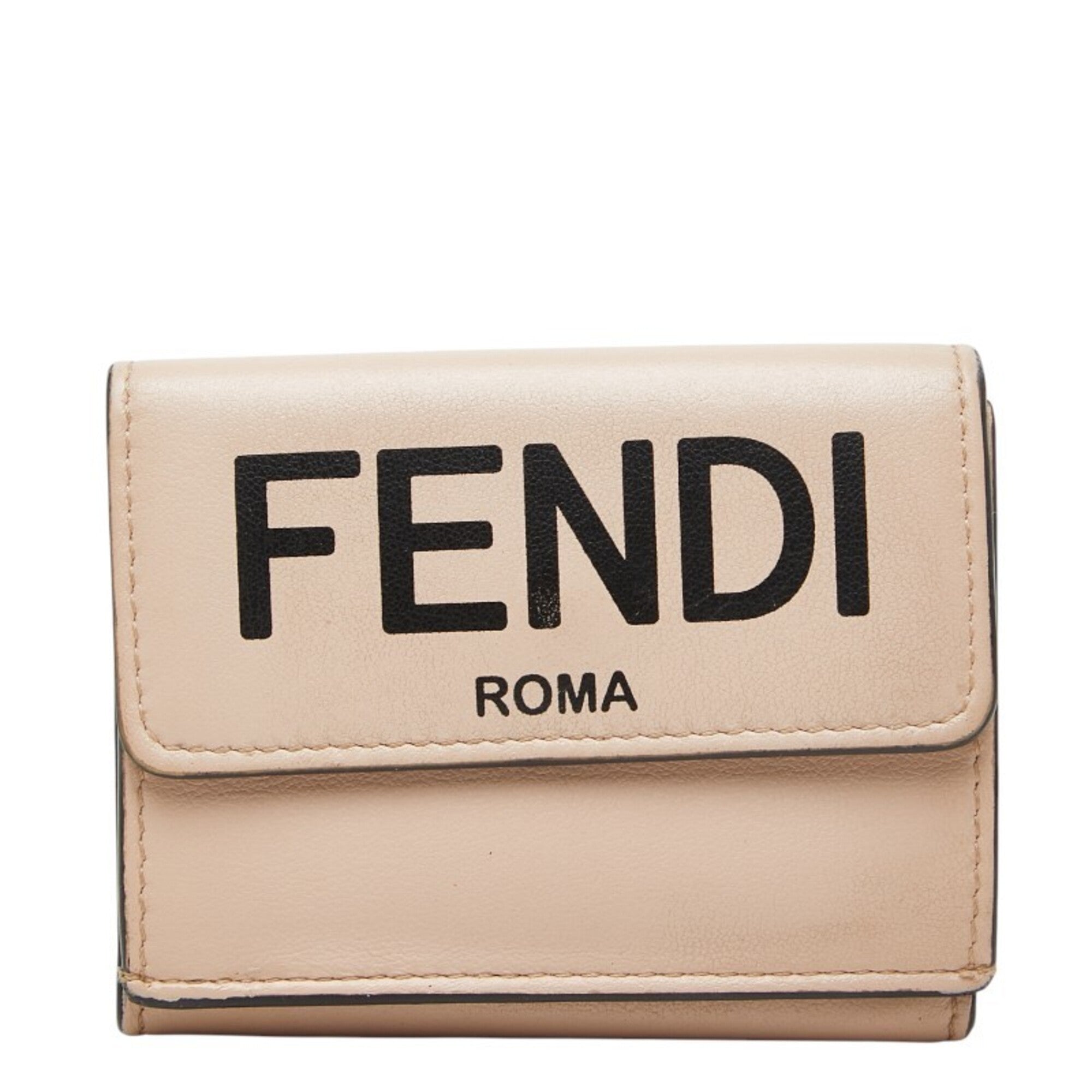 Fendi Pink Leather Wallet (Tri-Fold) (Pre-Owned)