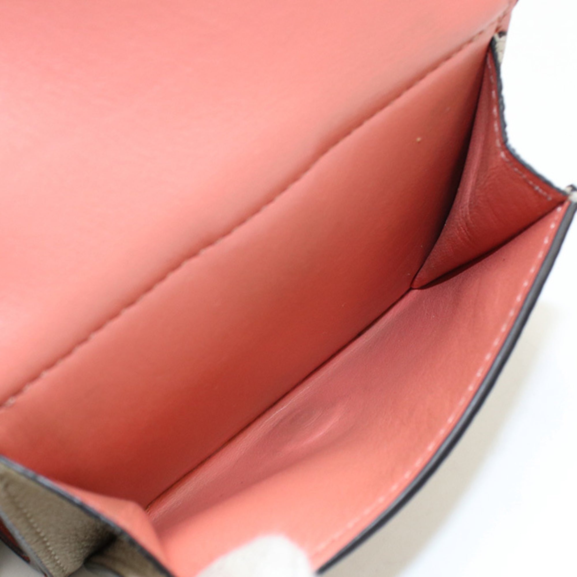 Loewe Beige Leather Wallet (Tri-Fold) (Pre-Owned)