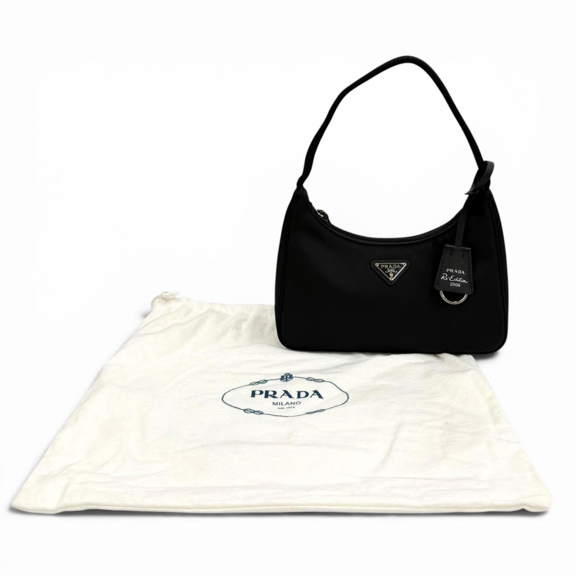 Prada Brown Nylon Shoulder Bag (Pre-Owned)