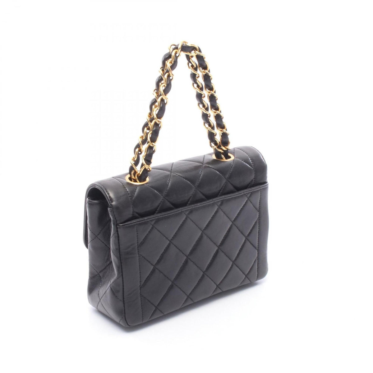 Chanel Matelasse Black Leather Handbag (Pre-Owned)