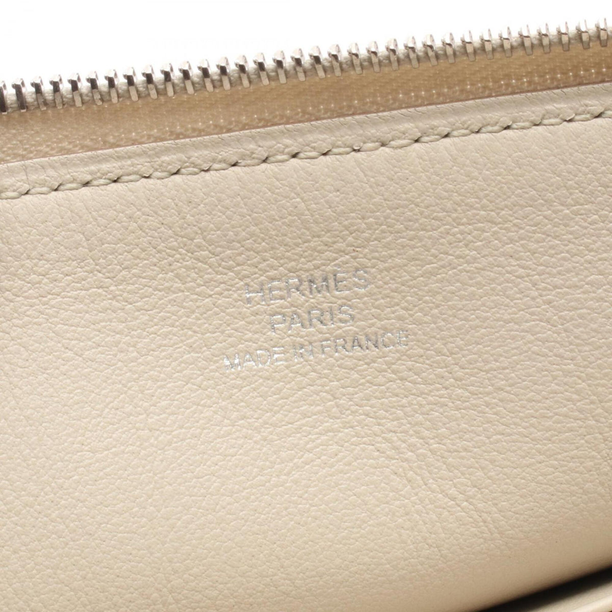 Hermes Beige Multi-Color Swift Leather Handbag Pouch (Pre-Owned)
