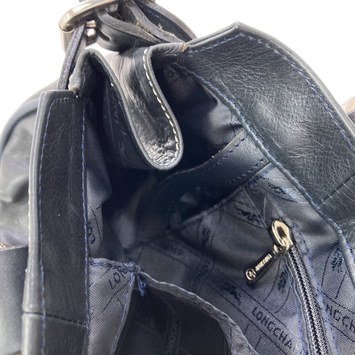Longchamp Black Leather Tote Bag (Pre-Owned)