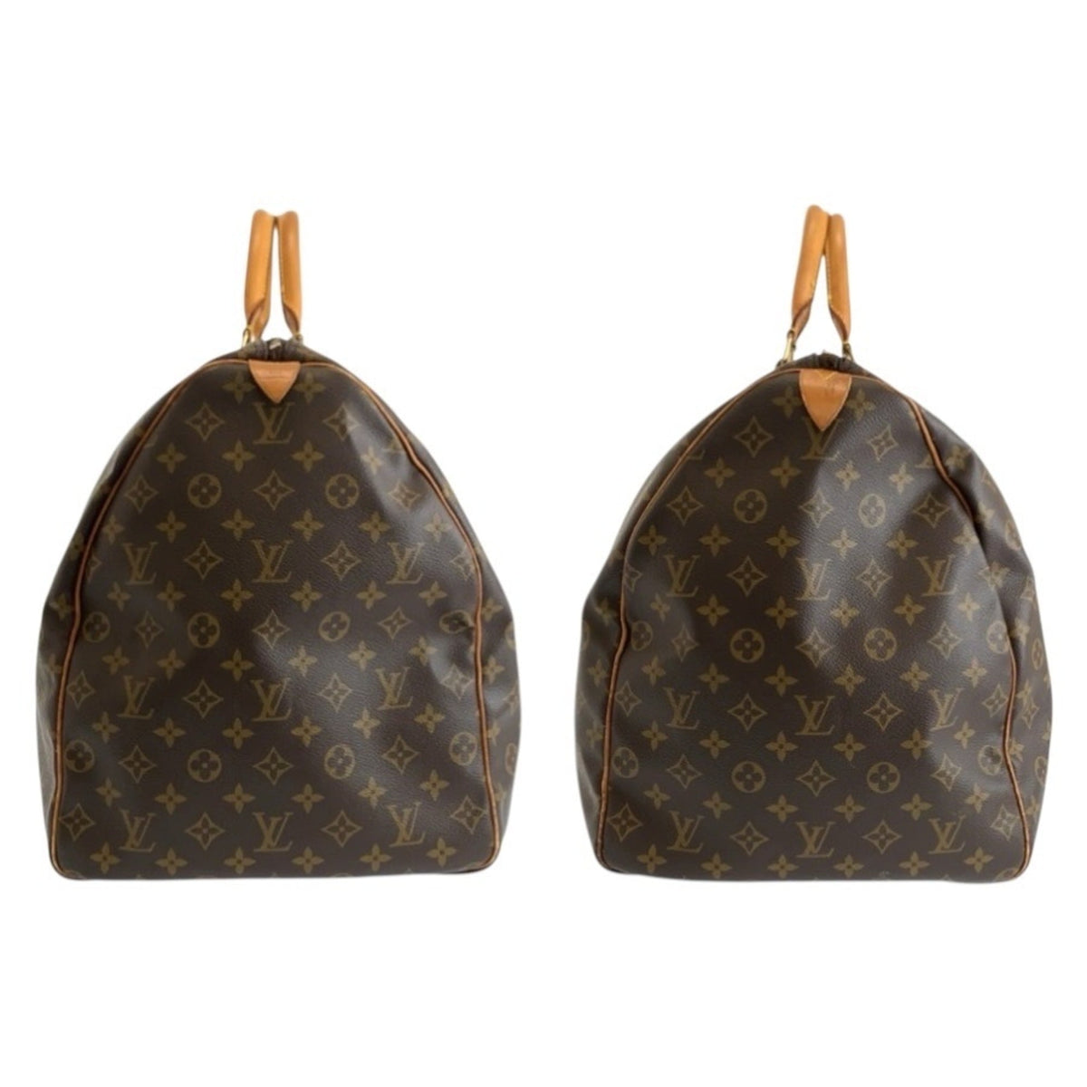 Louis Vuitton Brown Pvc Leather Boston Bag (Pre-Owned)