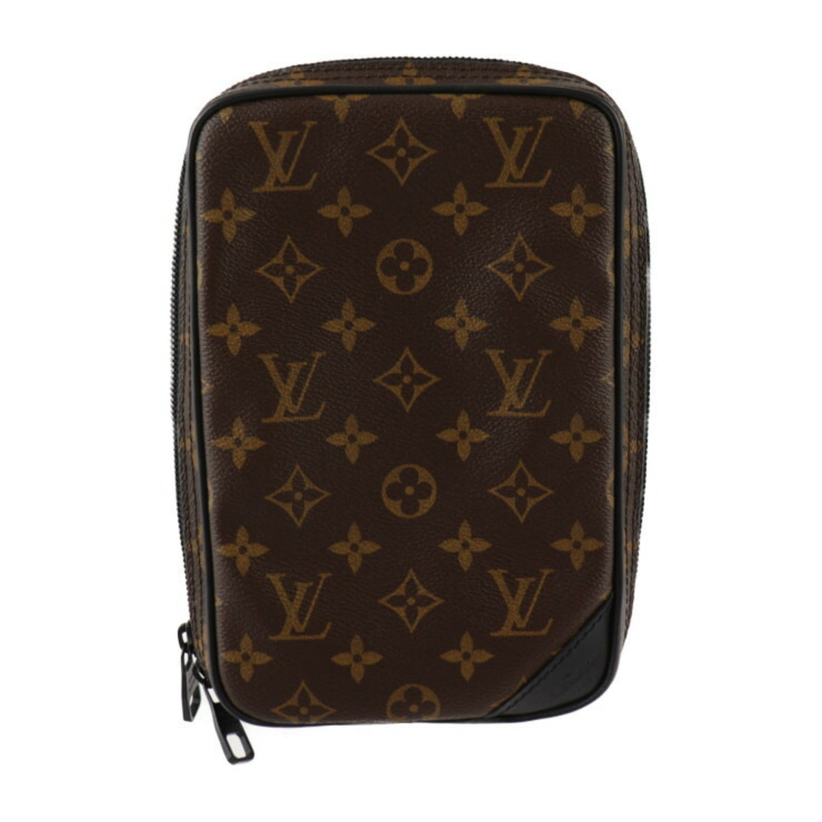 Louis Vuitton Black Brown Monogram Monogram Leather Shoulder Bag Sling Bag (Pre-Owned)