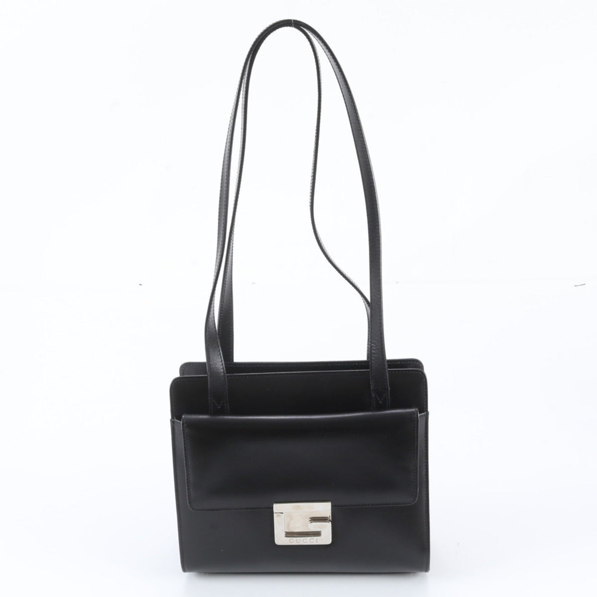 Gucci Black Leather Handbag Shoulder Bag (Pre-Owned)
