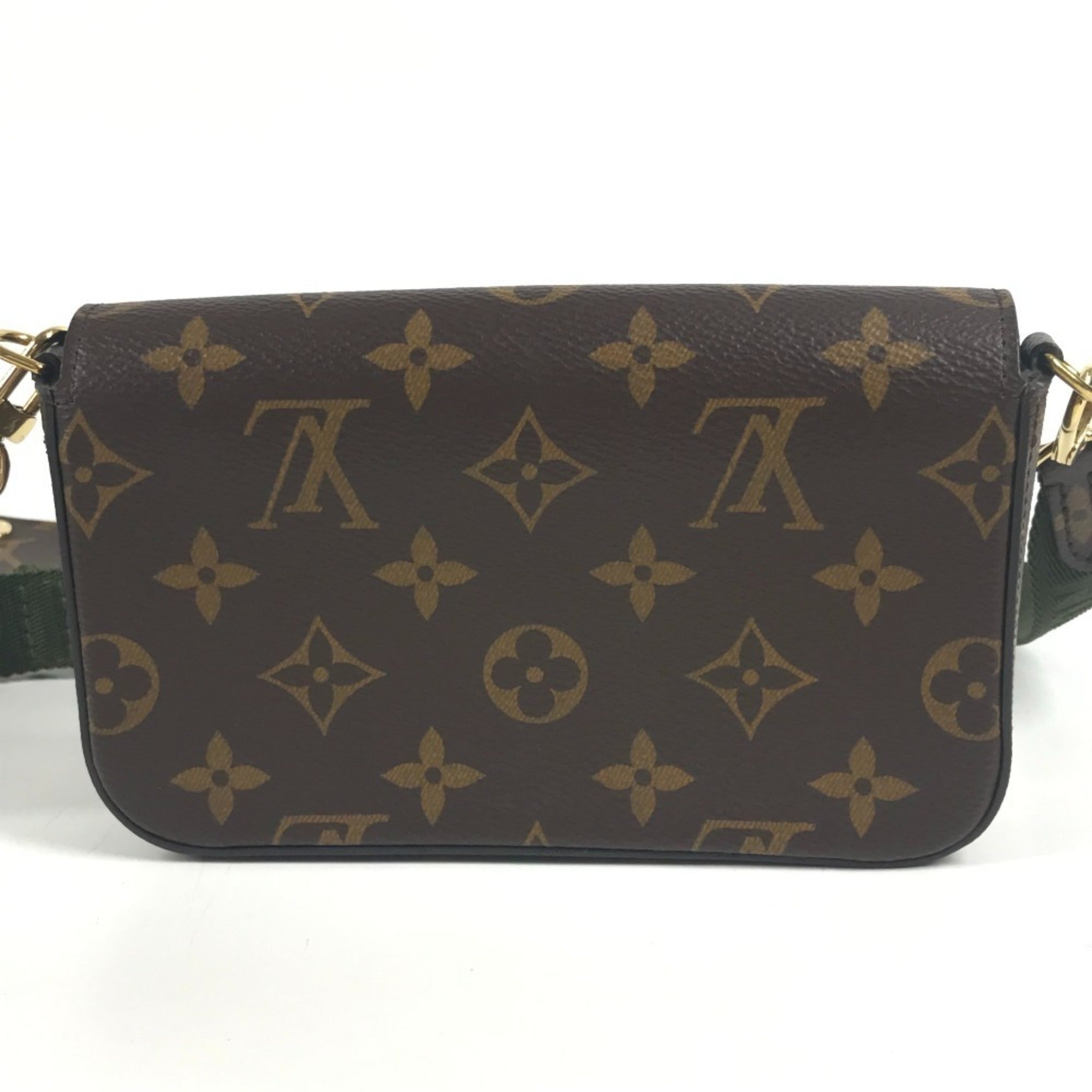 Louis Vuitton Brown Khaki Monogram Monogram Coin Purse/Coin Case (Pre-Owned)
