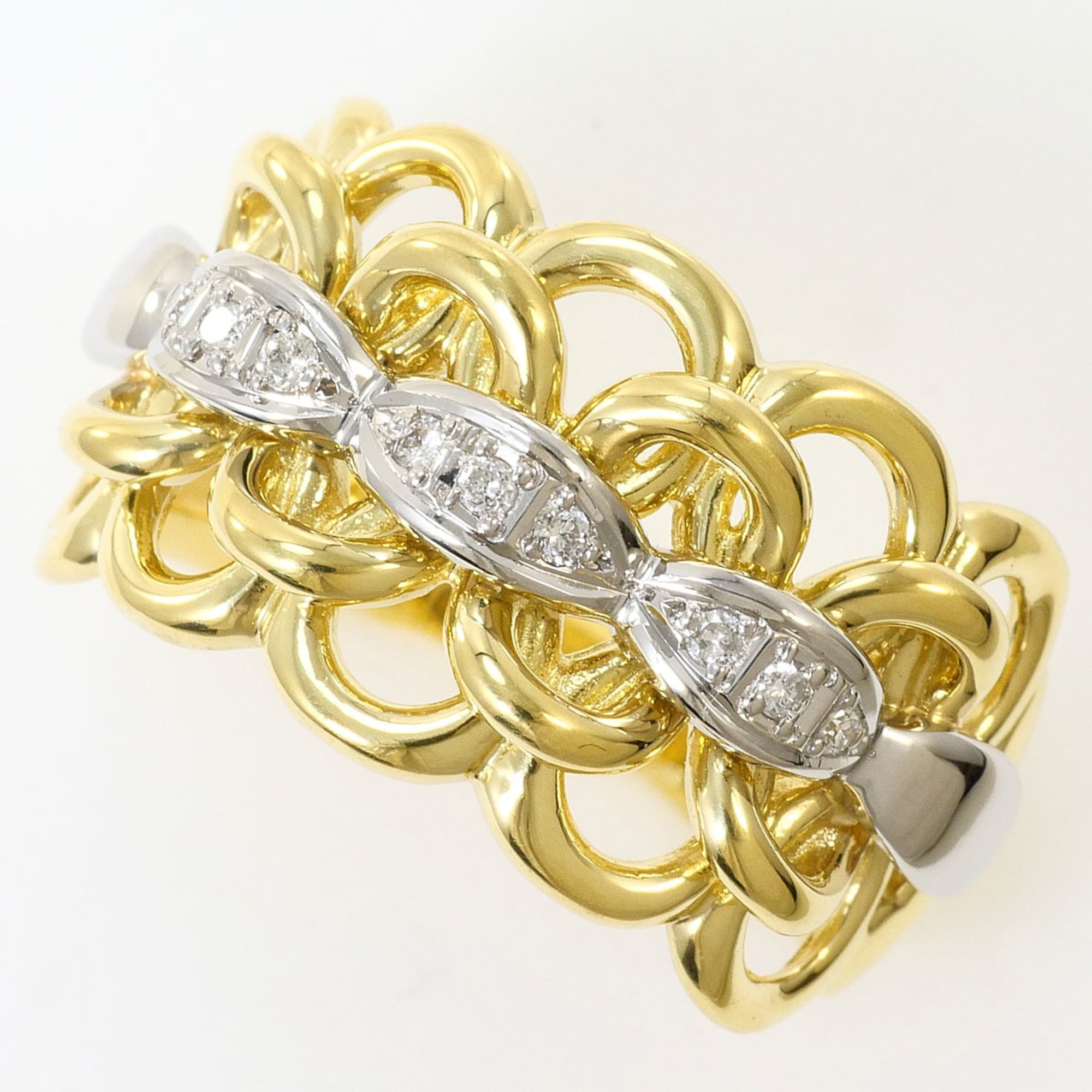 Unbranded Platinum Yellow Gold Yellow Gold (18K) Platinum 900 Band Ring (Pre-Owned)
